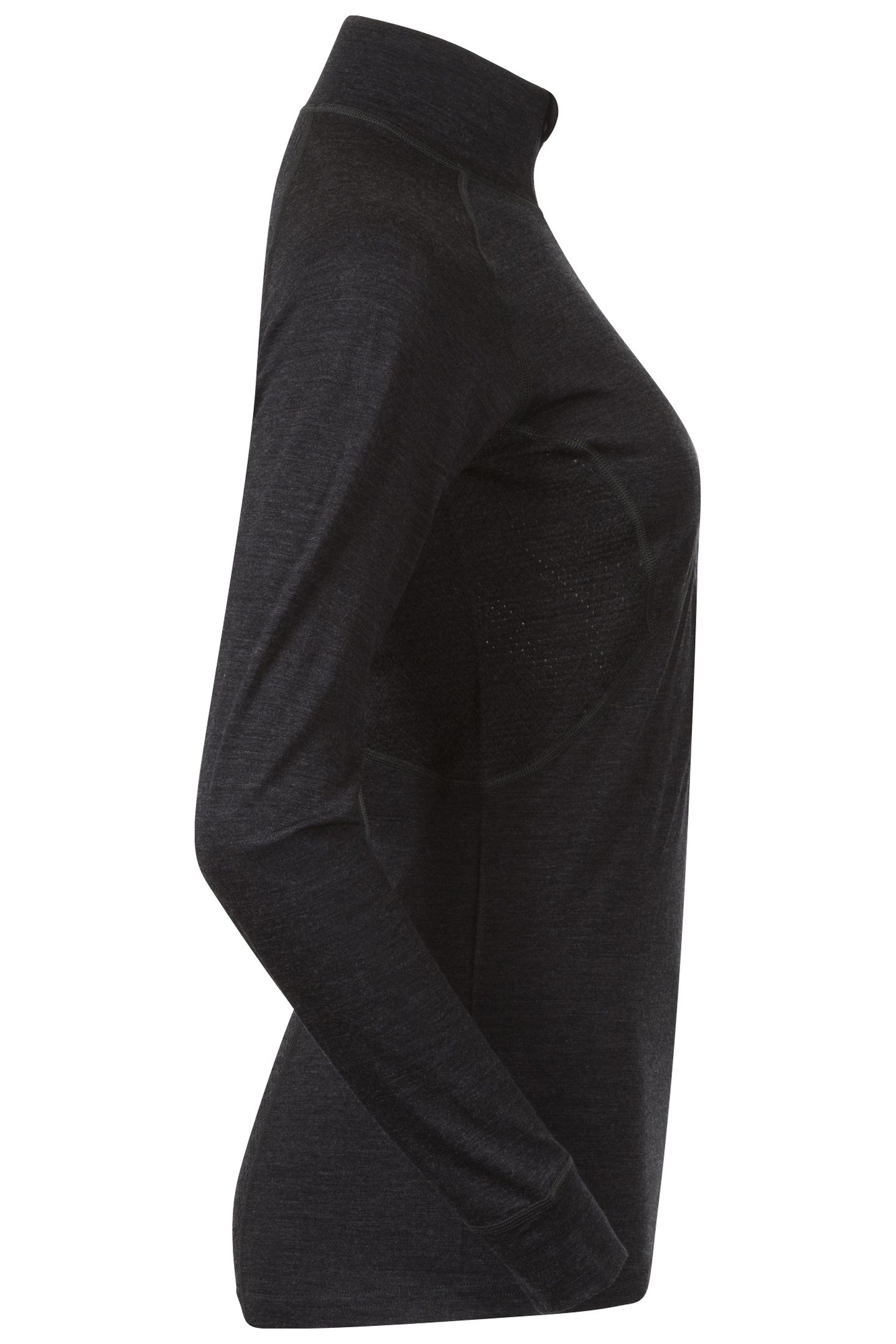 INNER:PURE W HALF ZIP SOLID CHARCOAL 2
