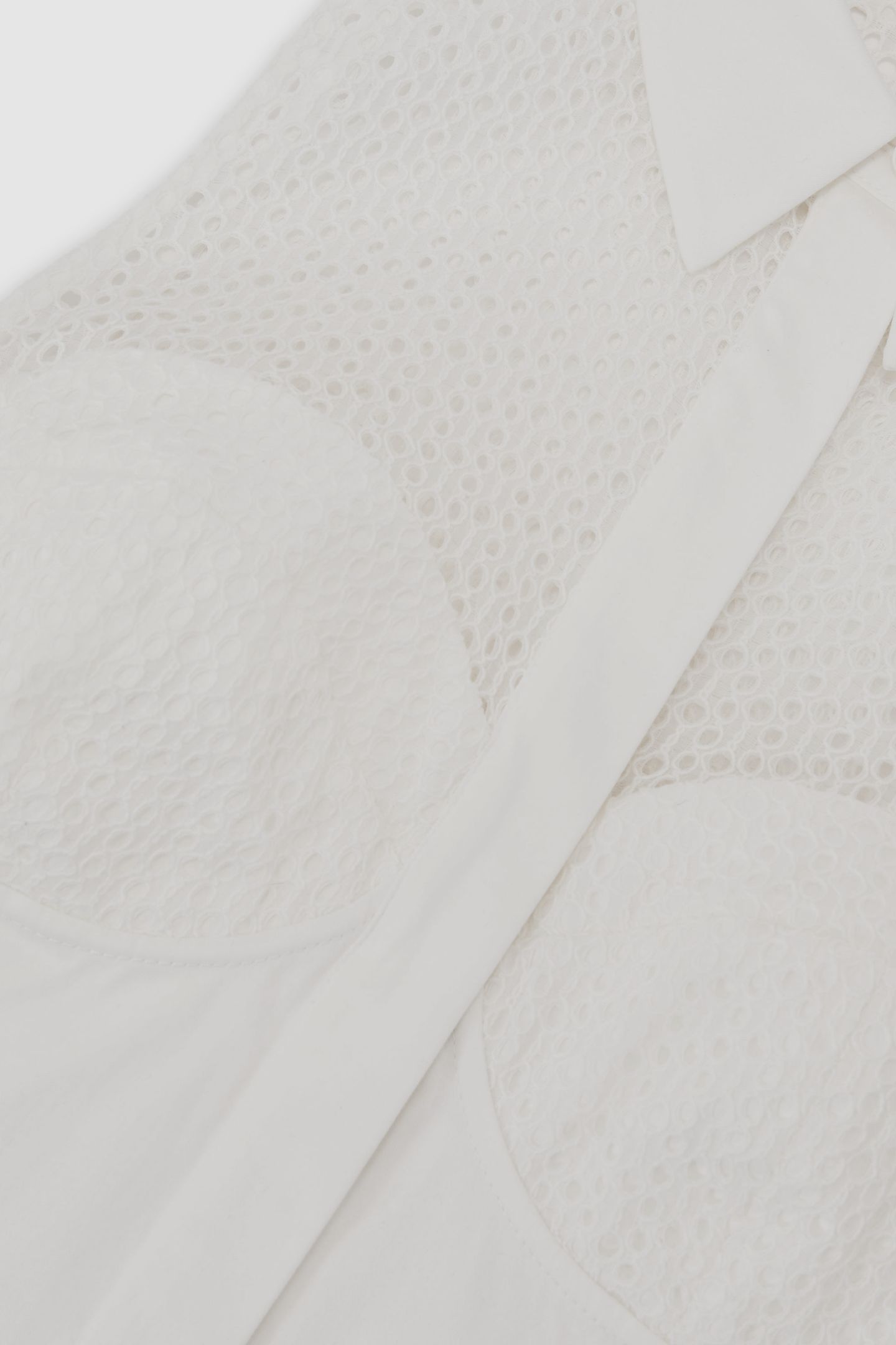 LACE DETAIL SLEEVELESS MIDI DRESS IVORY 5