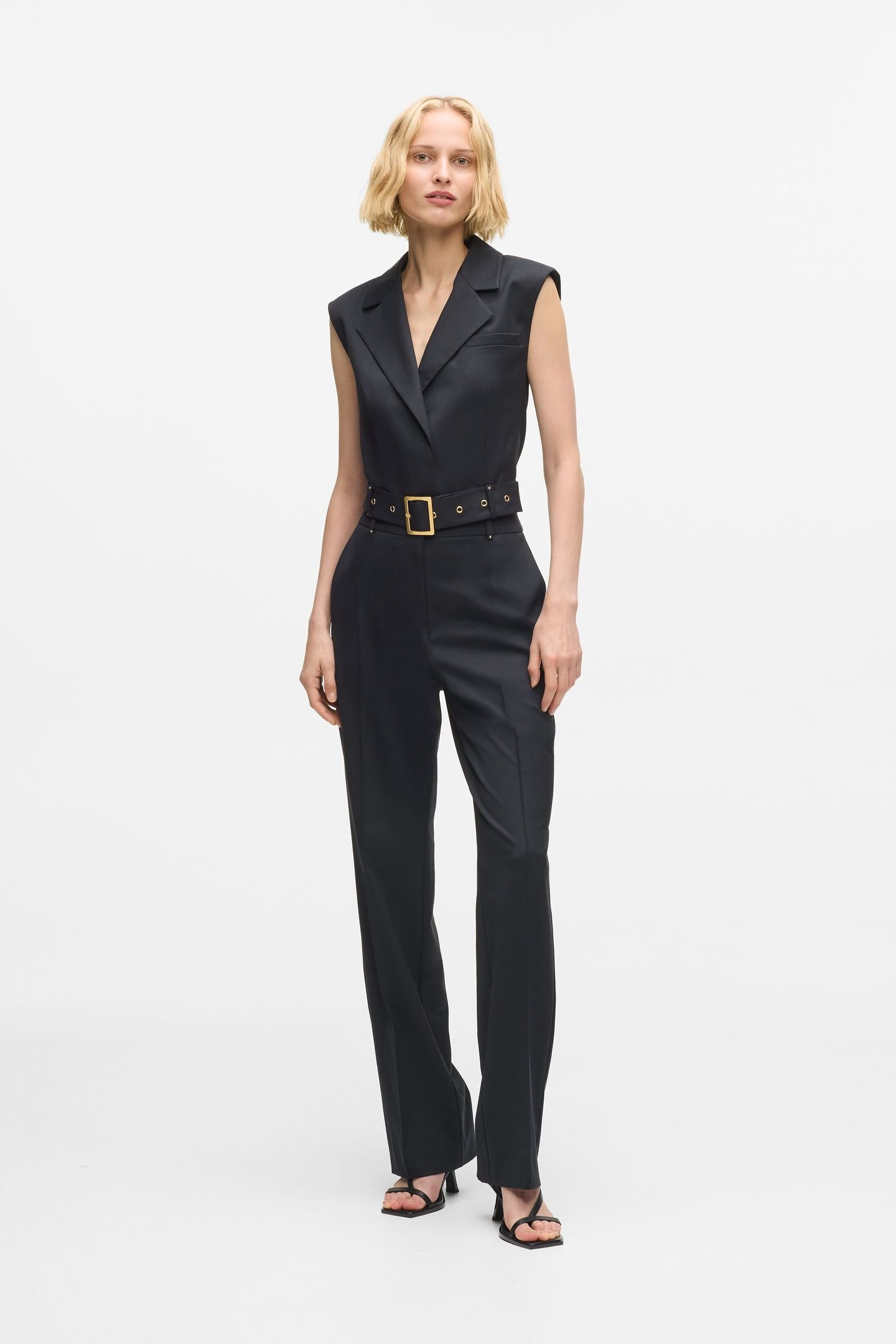 MINI STUD DETAIL PANTS BLACK 2