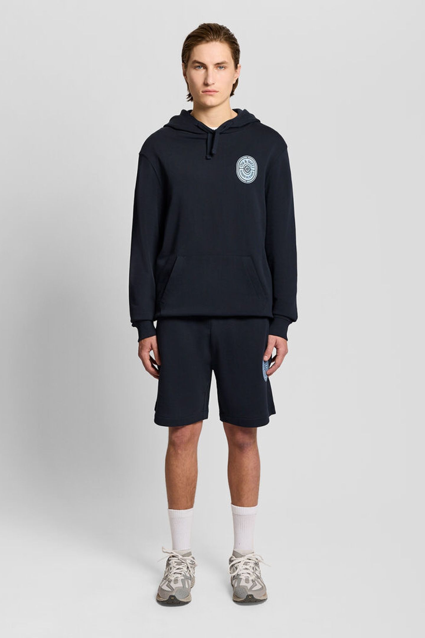 BORDERS LABEL GRAPHIC HOODIE DARK NAVY 3