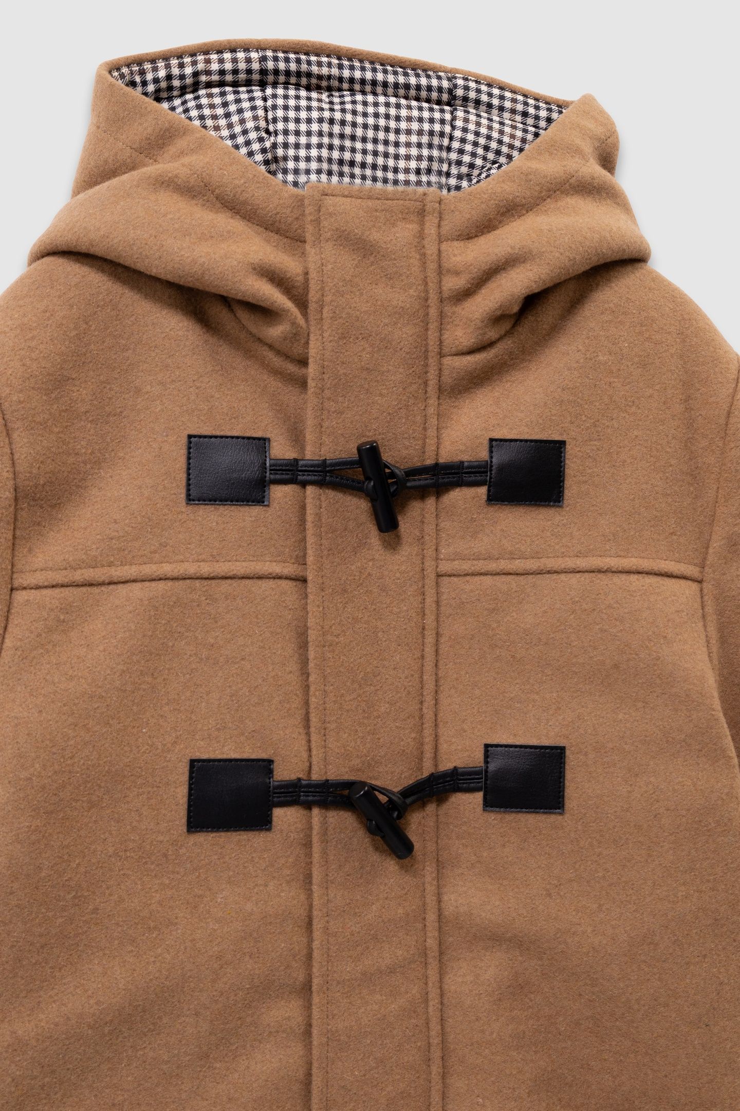 BOYS’ BEIGE WOOLCLOTH DUFFLE-COAT-STYLE HOODED COAT 4