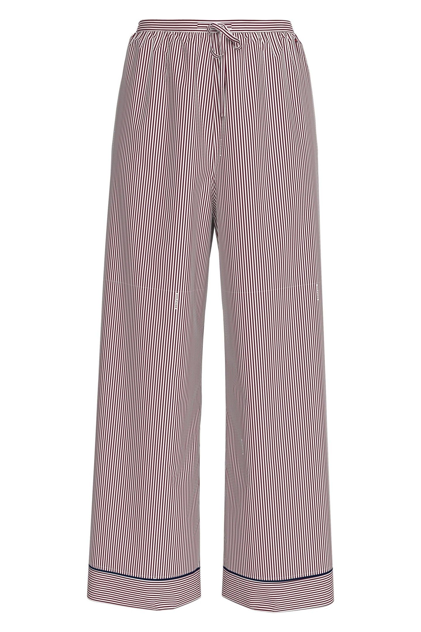 PRINT VISCOSE PANT MONOTYPE ITHACA STRIPE DEEP ROUGE 1