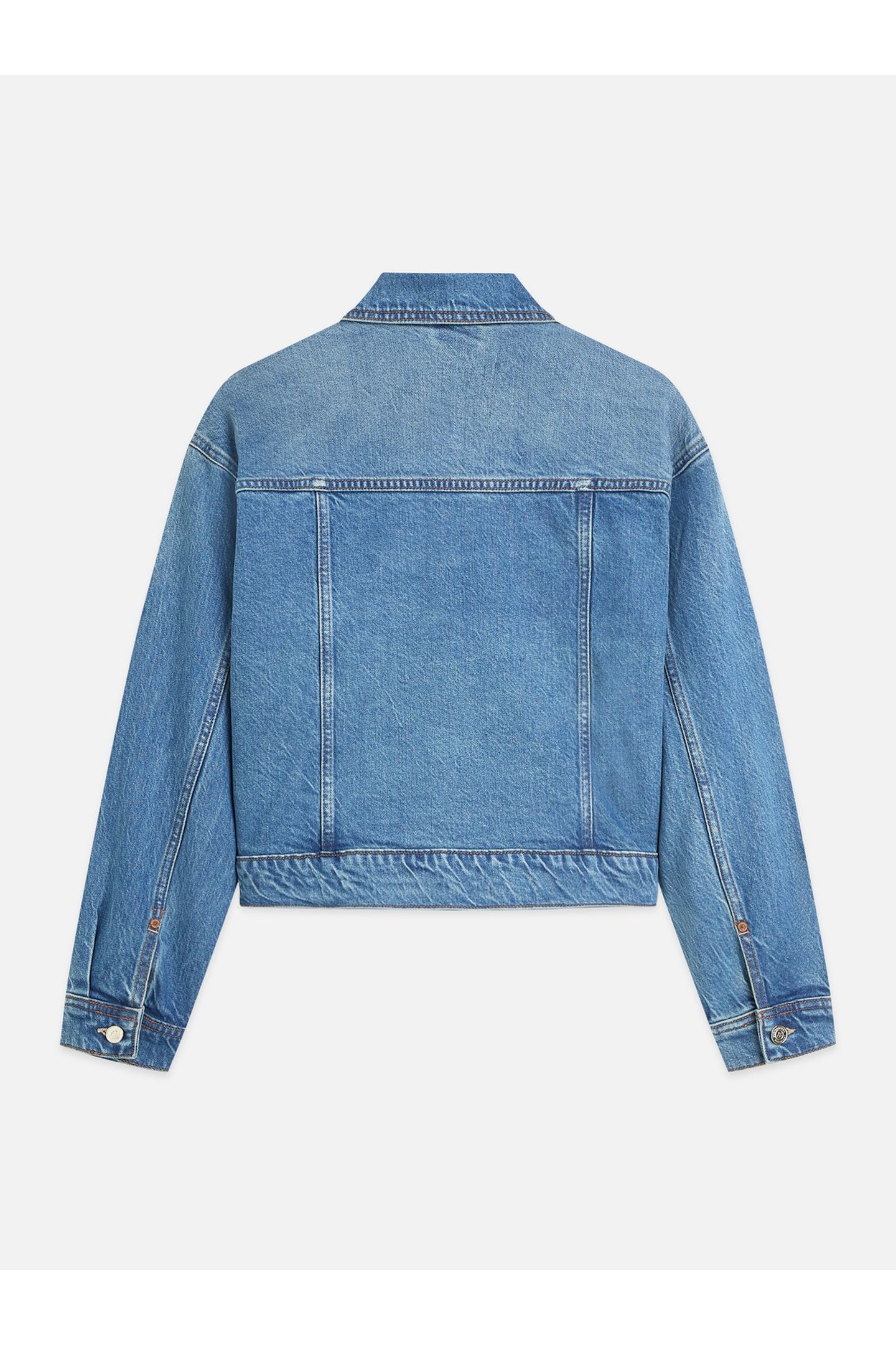 PLEAT FRONT DENIM TRUCKER JACKET CATCH THE SUN 5