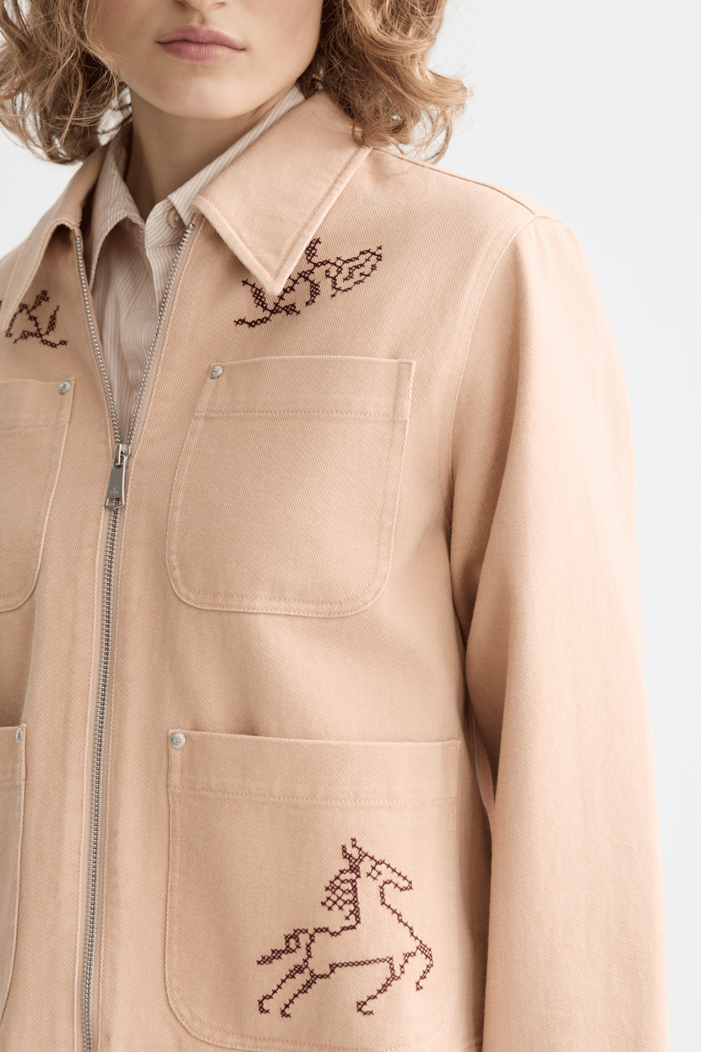 EMBROIDERED JACKET ROSE DUST 6