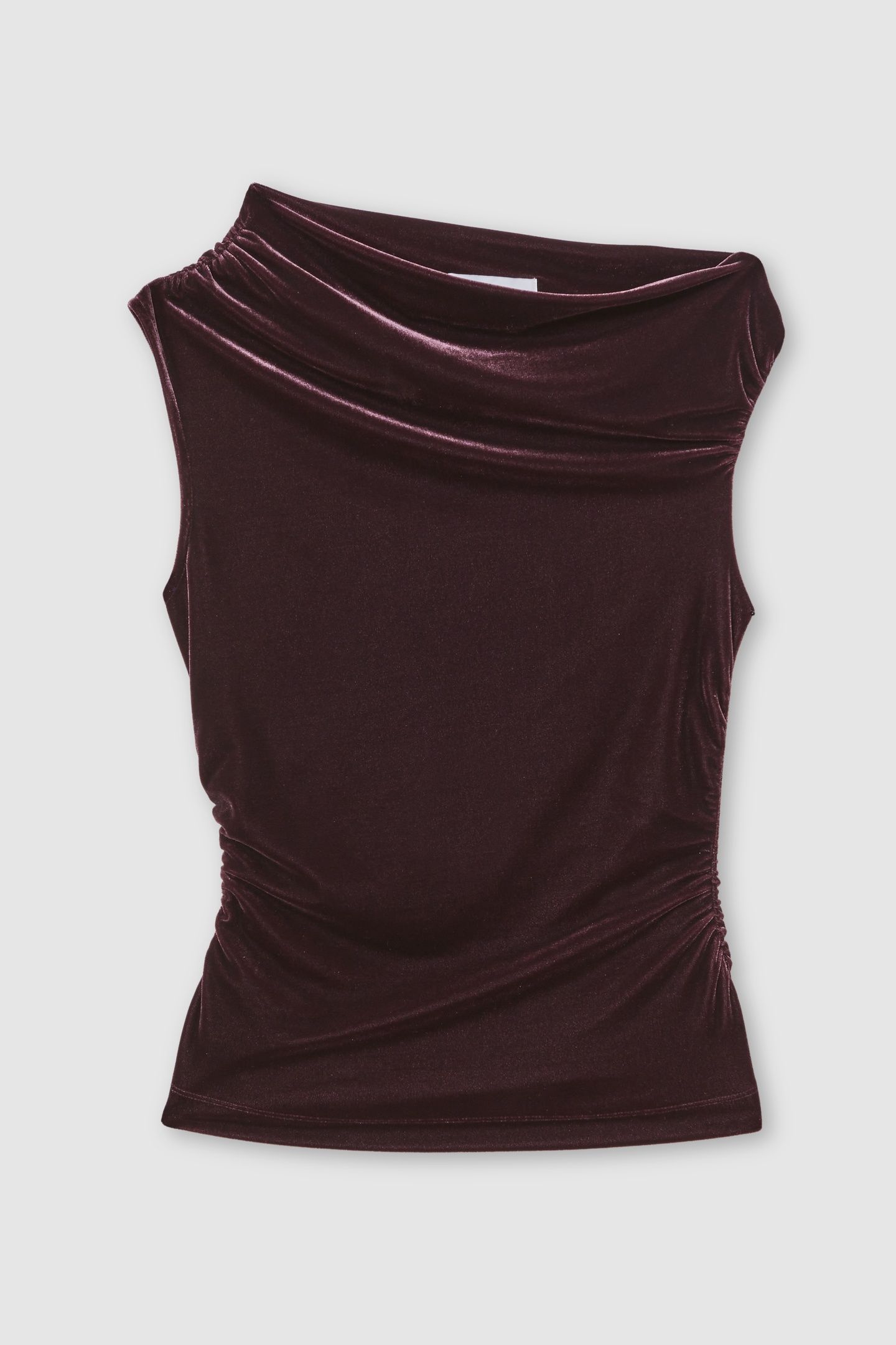 OFF SHOULDER VELVET TOP PLUM PURPLE 3