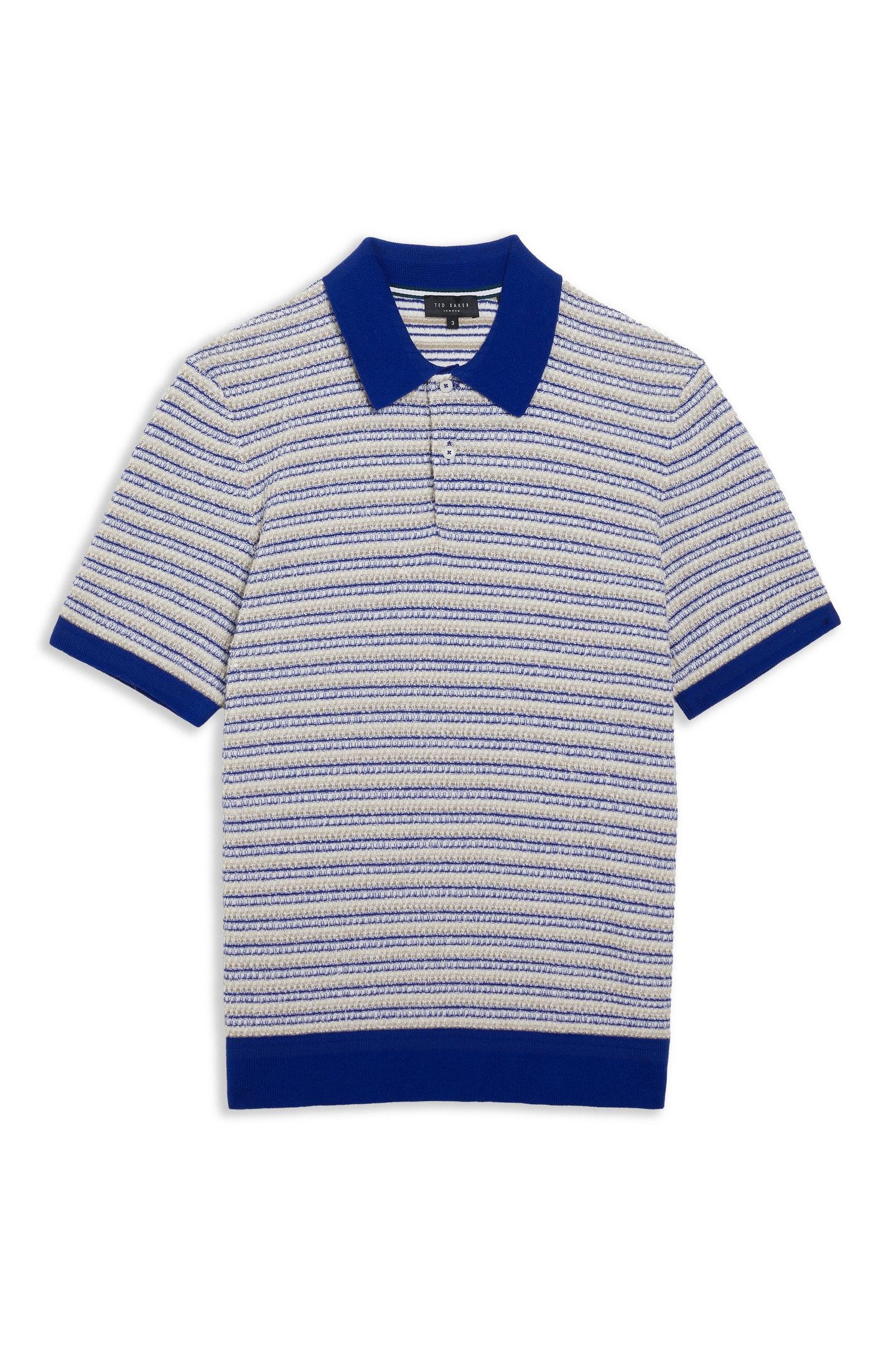 ATHER SS REGULAR TEXTURED STRIPE POLO BLUE 3