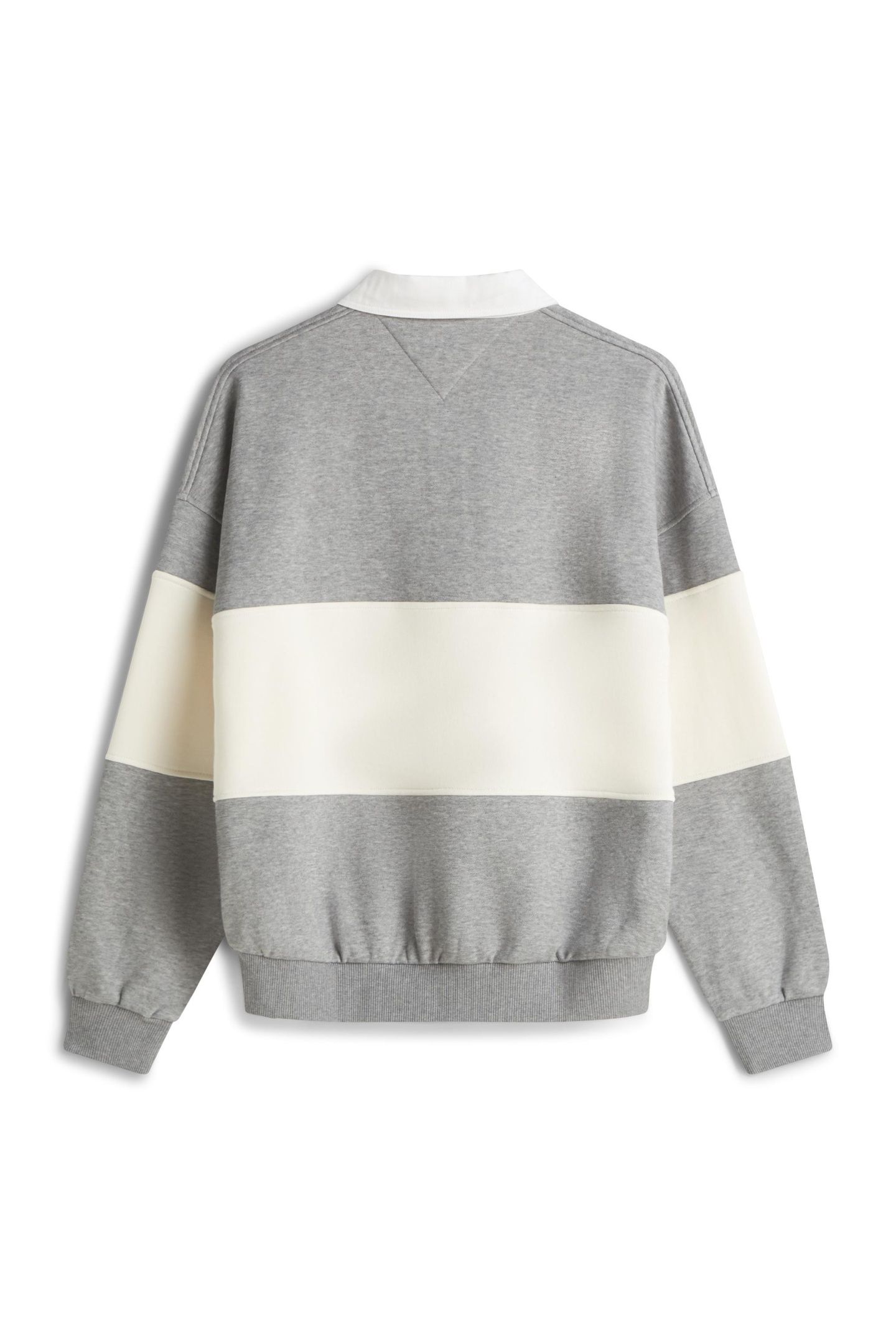 GOLD BUTTON RUGBY SWEATSHIRT MED HEATHER GREY 2