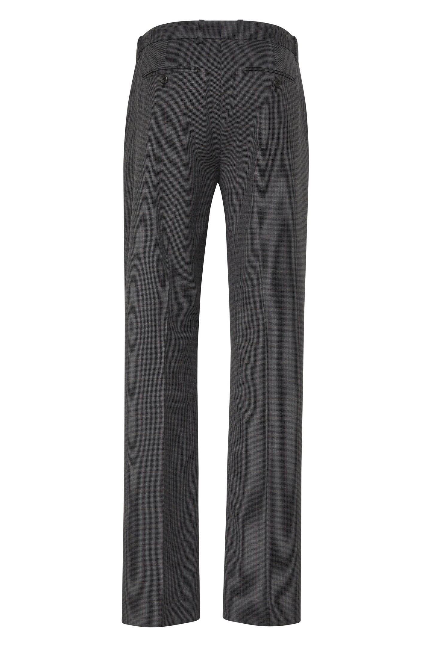 HOUNDSTOOTH WOOL TROUSERS MAGENTA 4