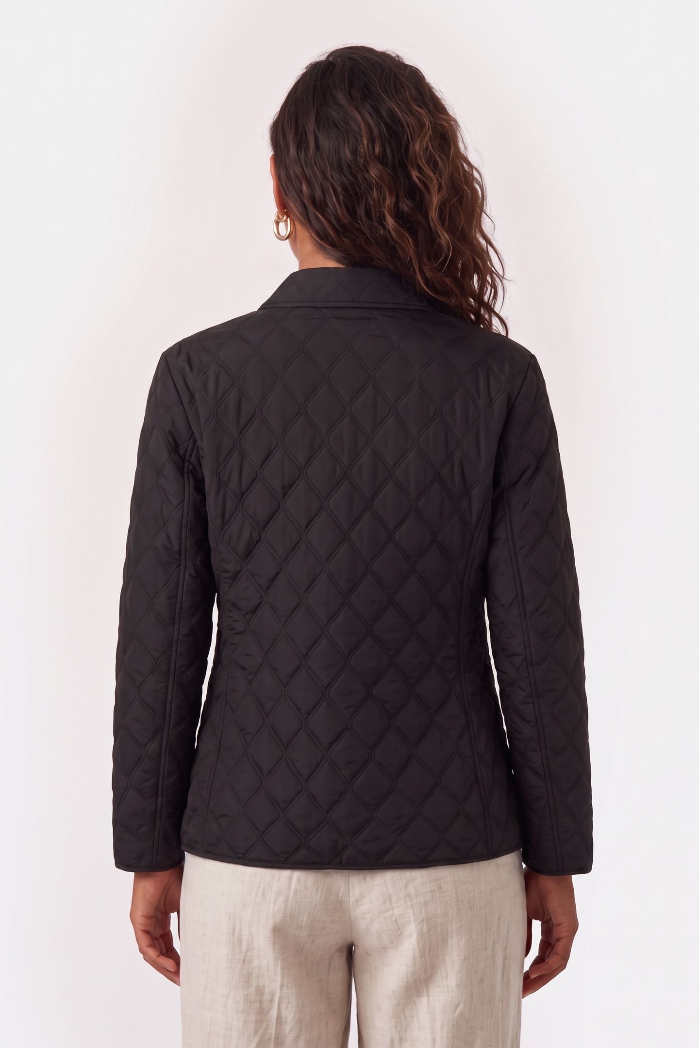 DIAMOND QUILT LIGHT JACKET BLACK 4