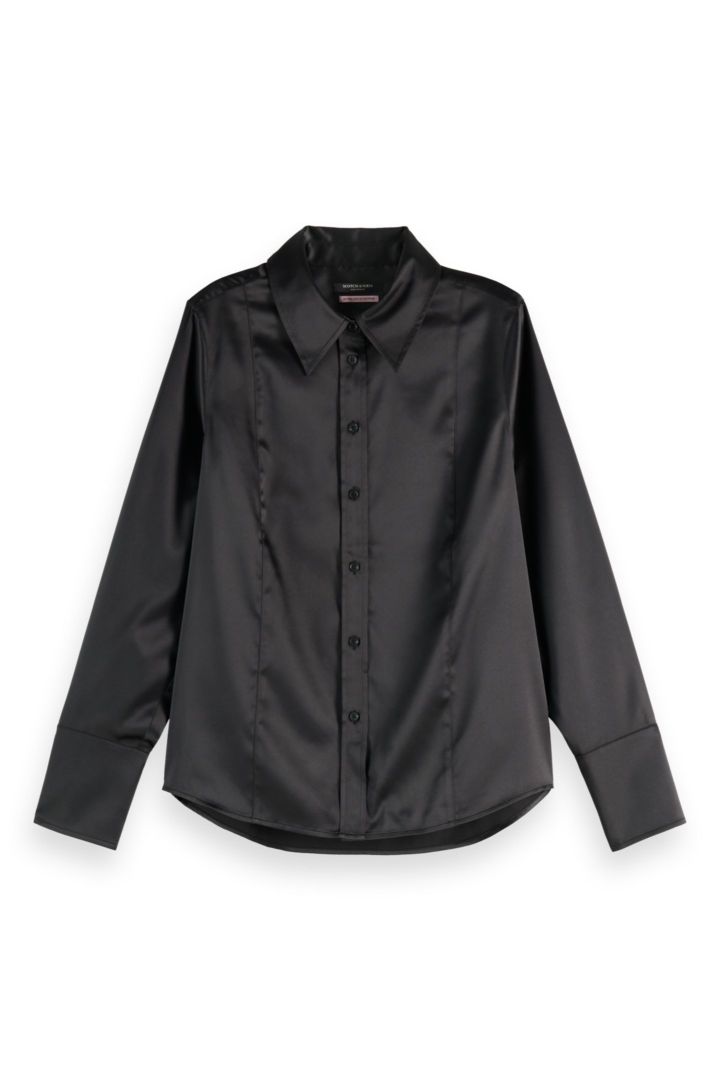 CORE SATIN SHIRT BLACK 1