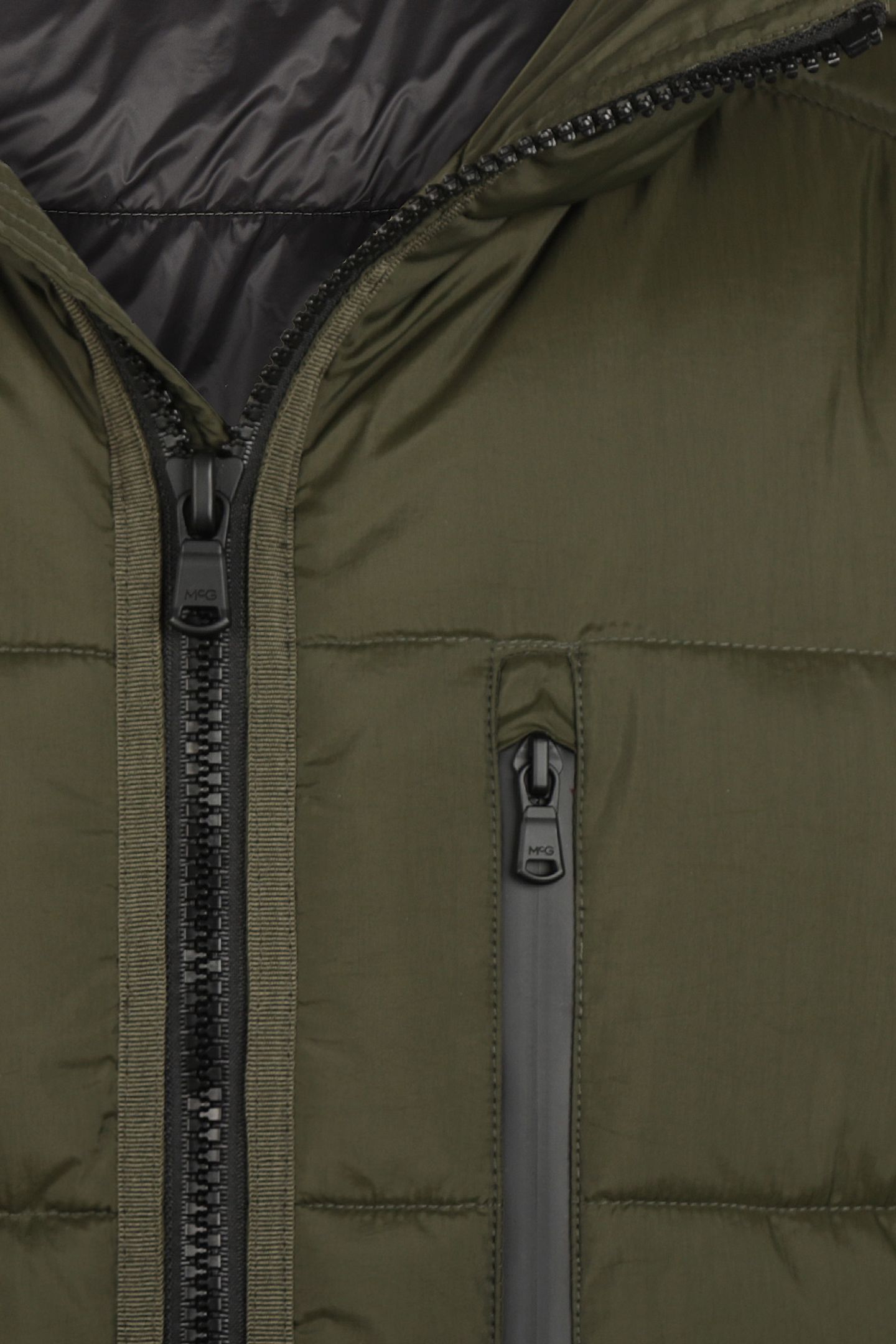 HOODED BOMBER JACKET DARK OLIVE 5