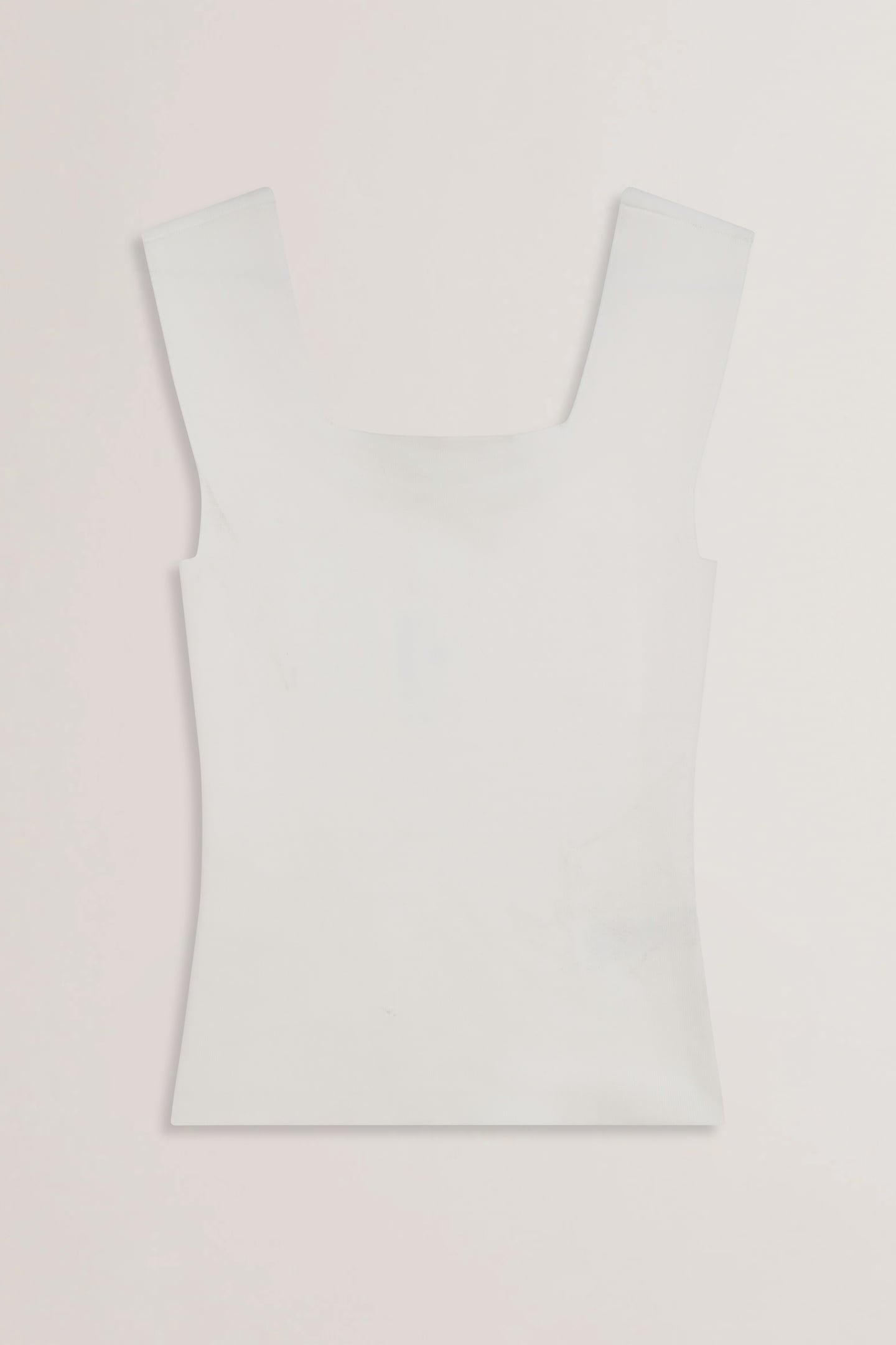 SQUARE NECK SLEEVELESS KNIT TOP IVORY 3