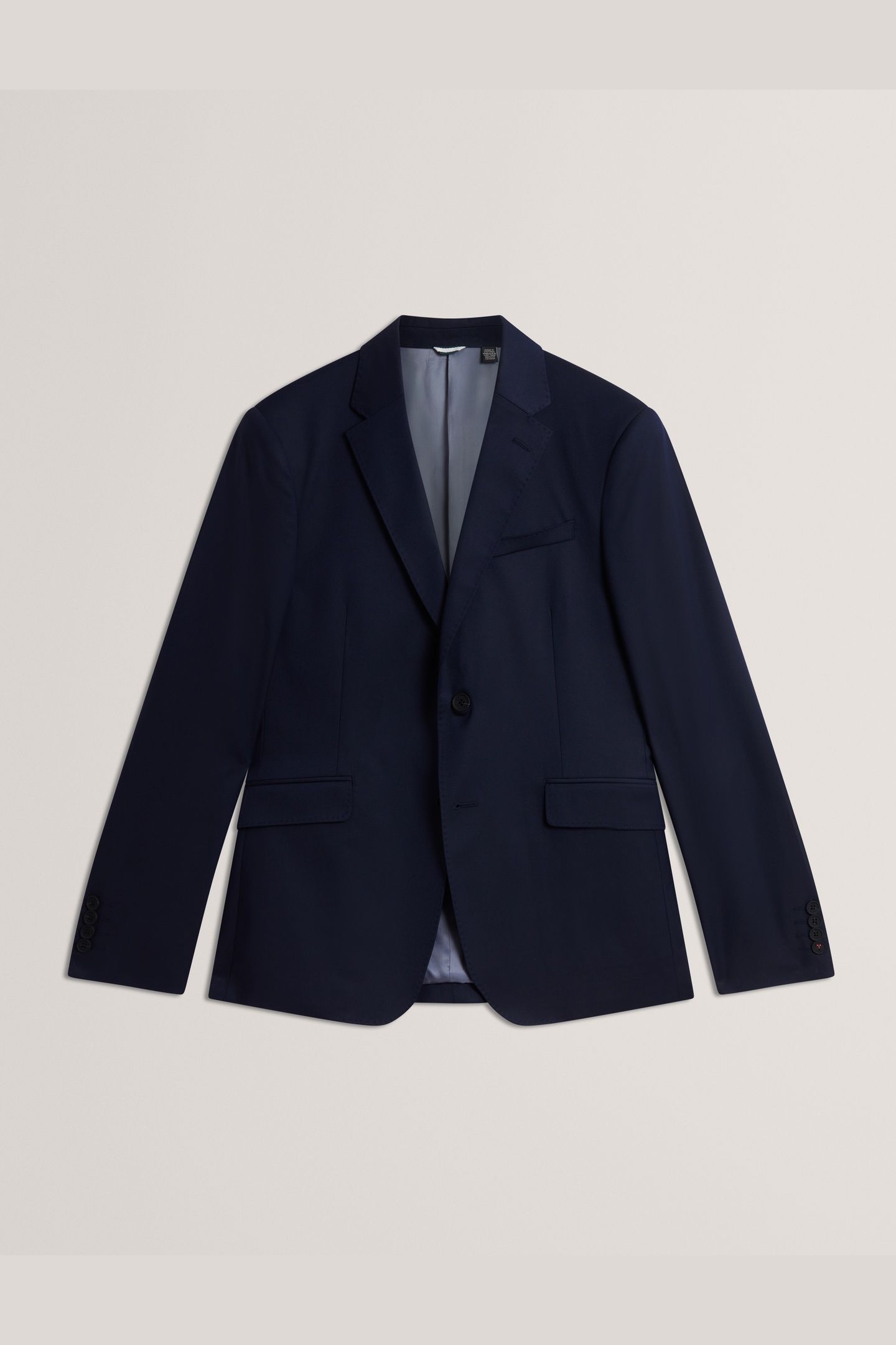 SLIM FIT WOOL BLEND SUIT BLAZER NAVY 3