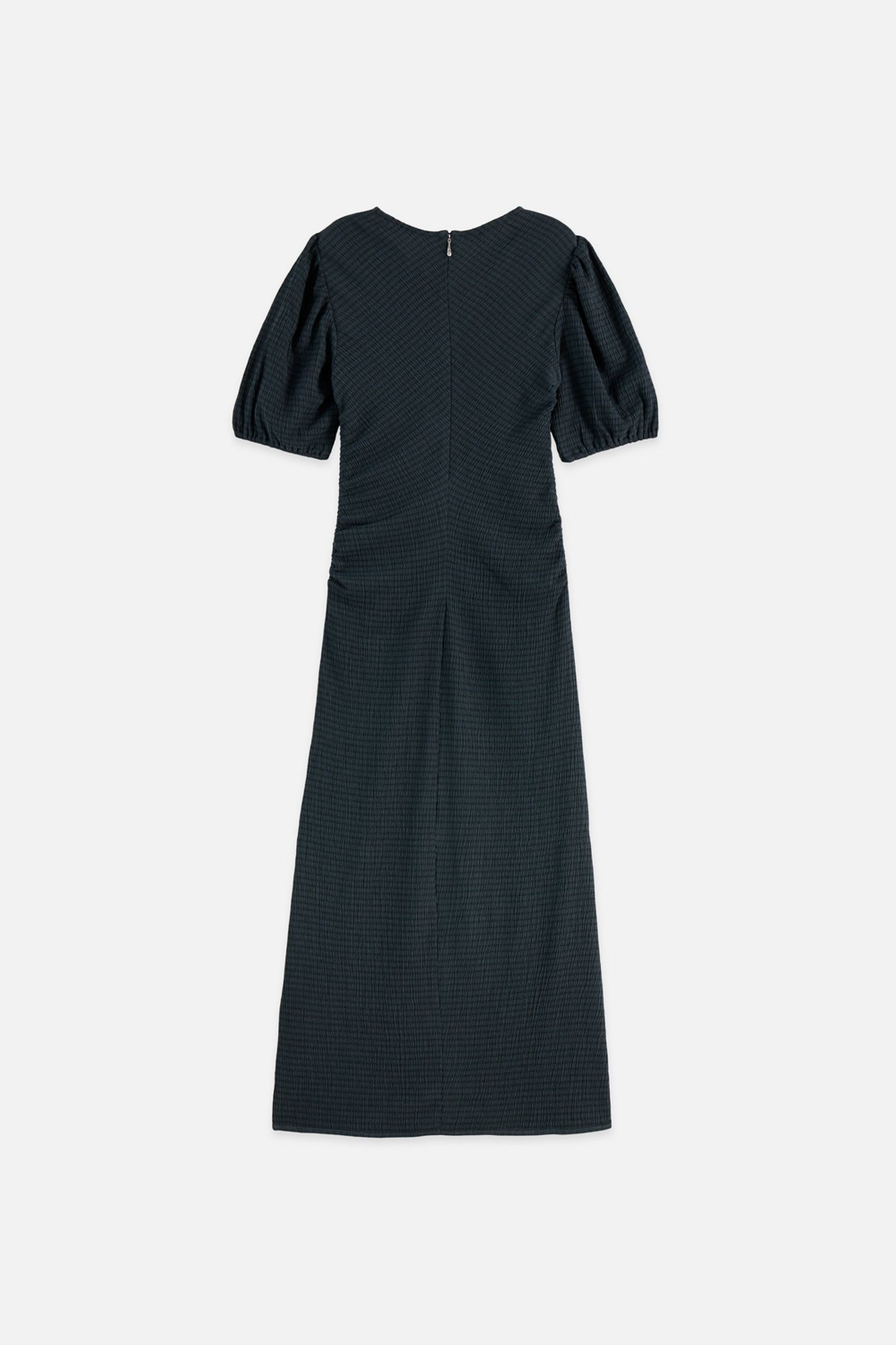 OPEN STRUCTURED JERSEY MIDI DRESS CARBON 4
