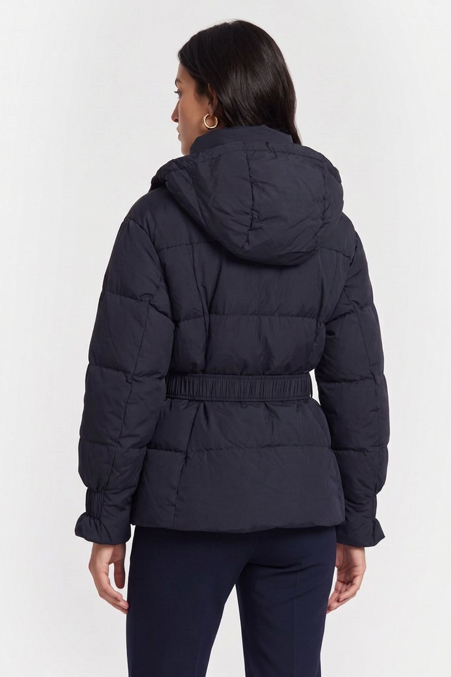 RESPONSIBLE DOWN QUILTED JACKET WITH HOOD NAVY 2