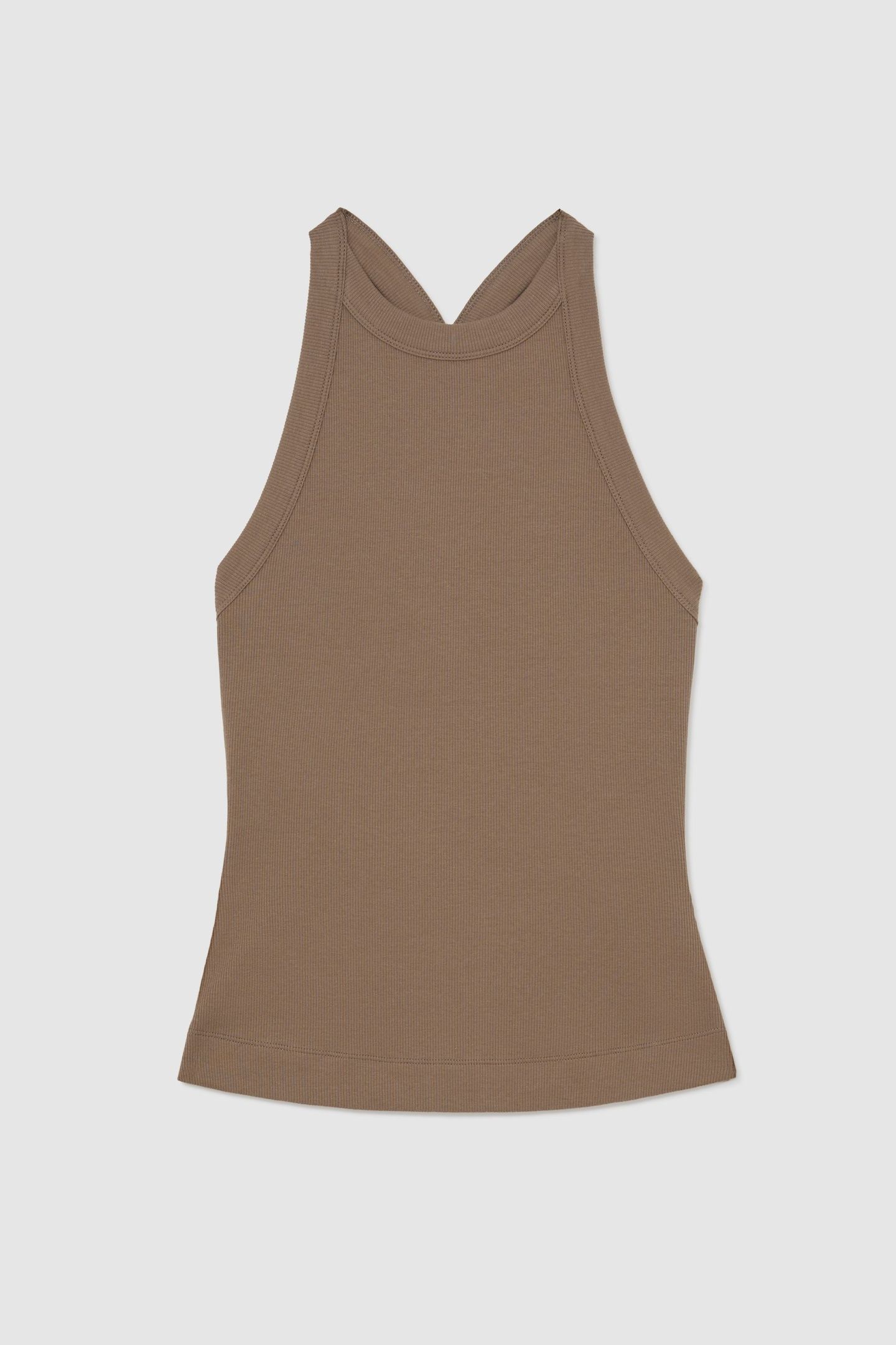 RIB RACERBACK VEST TAUPE NEUTRAL 4