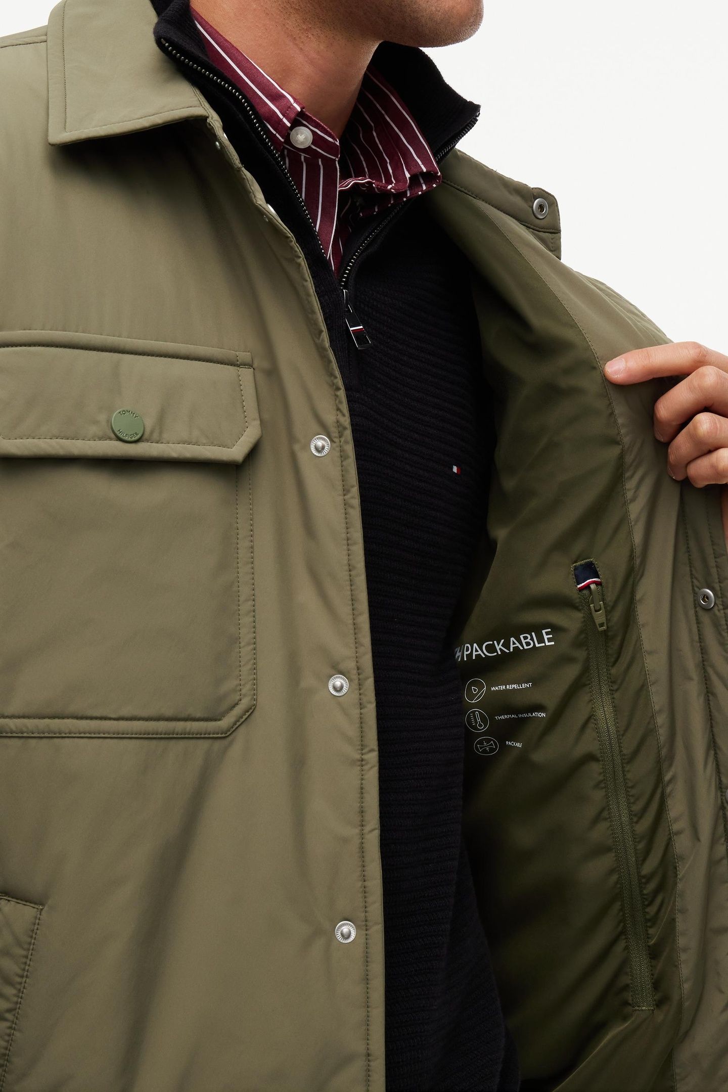 PACKABLE LIGHTWEIGHT SHIRT JACKET GREEN 6