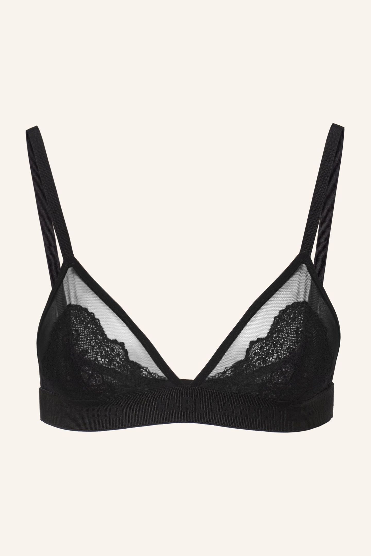 LACE TRIANGLE BRA BLACK 4