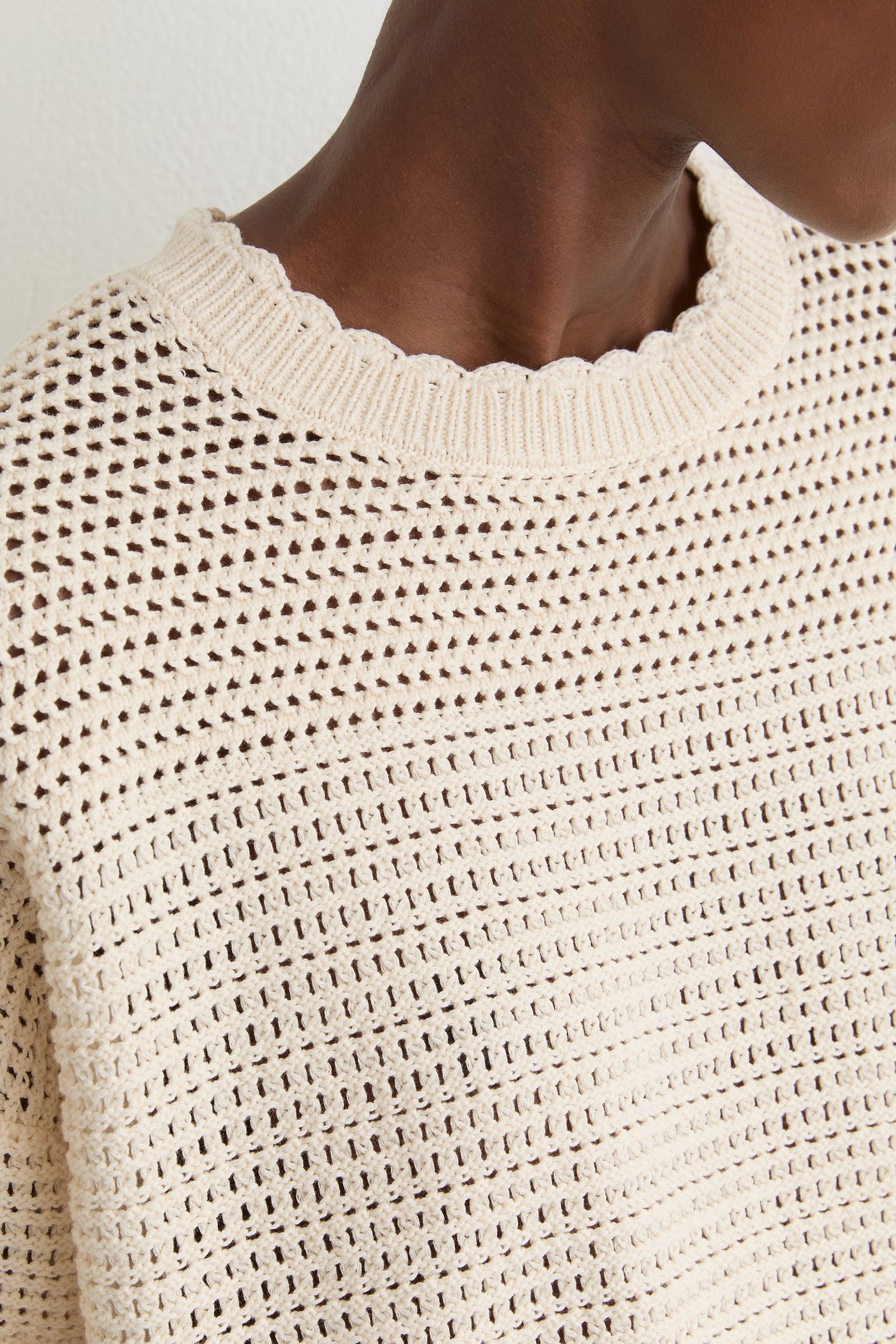 CREW NECK STITCH JUMPER NEUTRAL 6