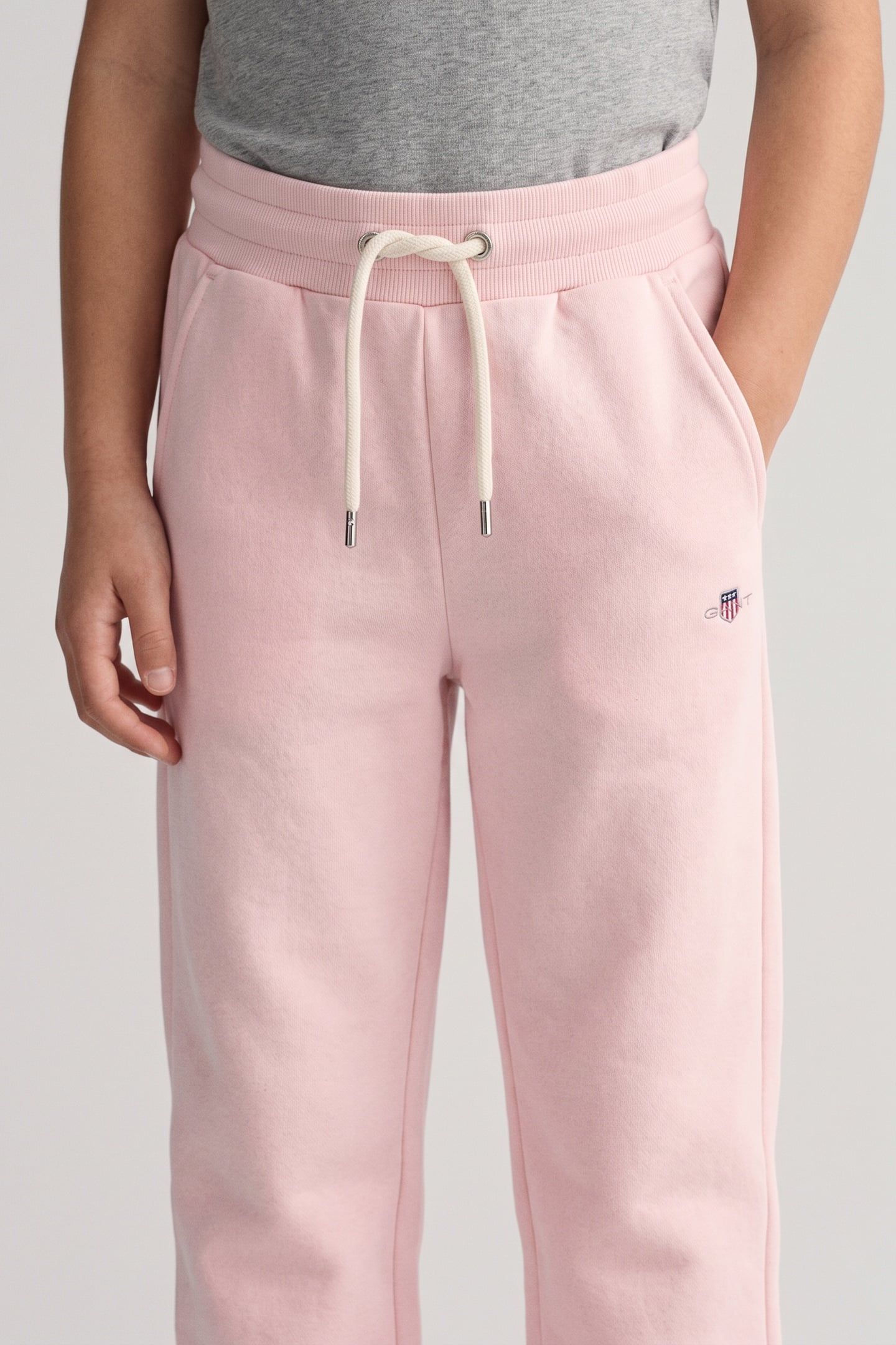 TEEN GIRLS SHIELD STRAIGHT LEG SWEATPANTS LIGHT PINK 3