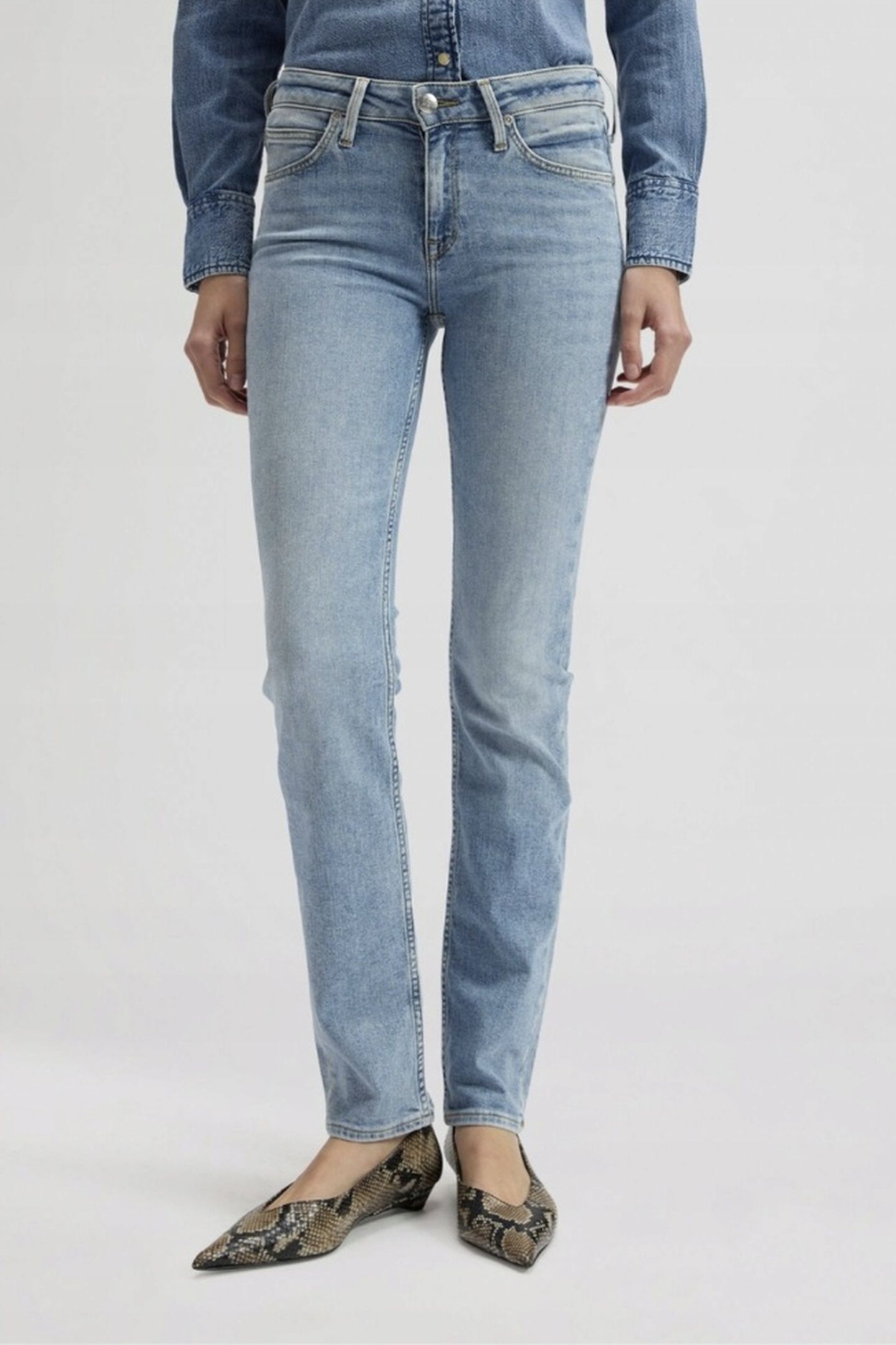 ELLY LIGHT APPROACH SLIM STRAIGHT JEANS DENIM BLUE 1