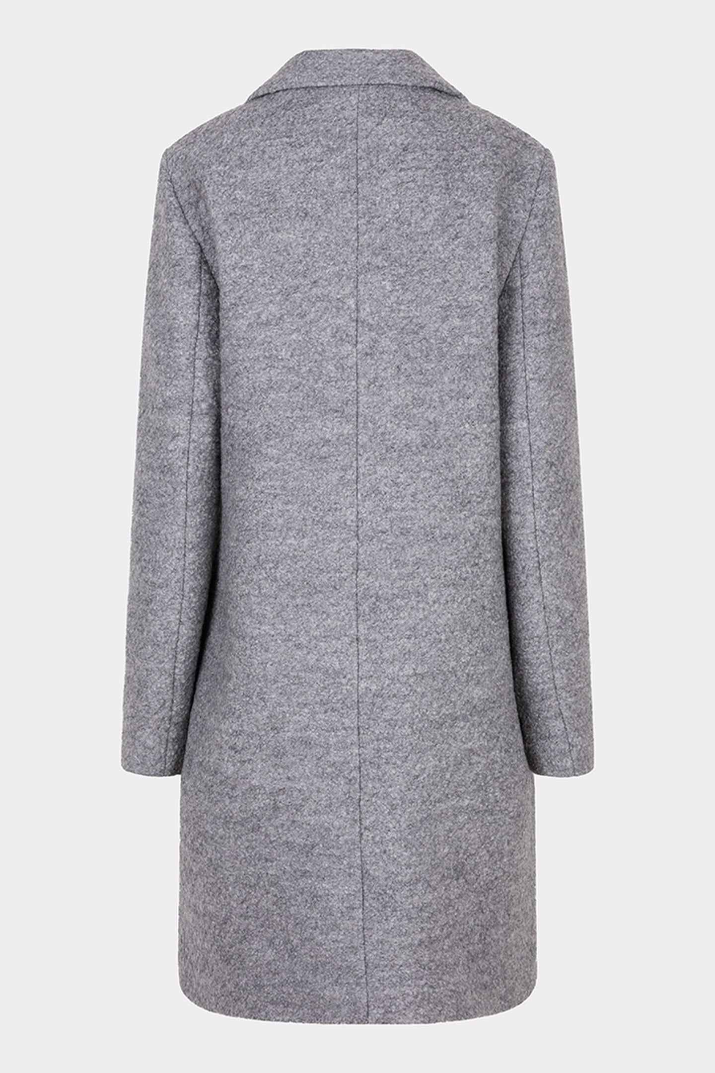 COAT DOUBLE BREASTED BOUCLE DARK GREY 4