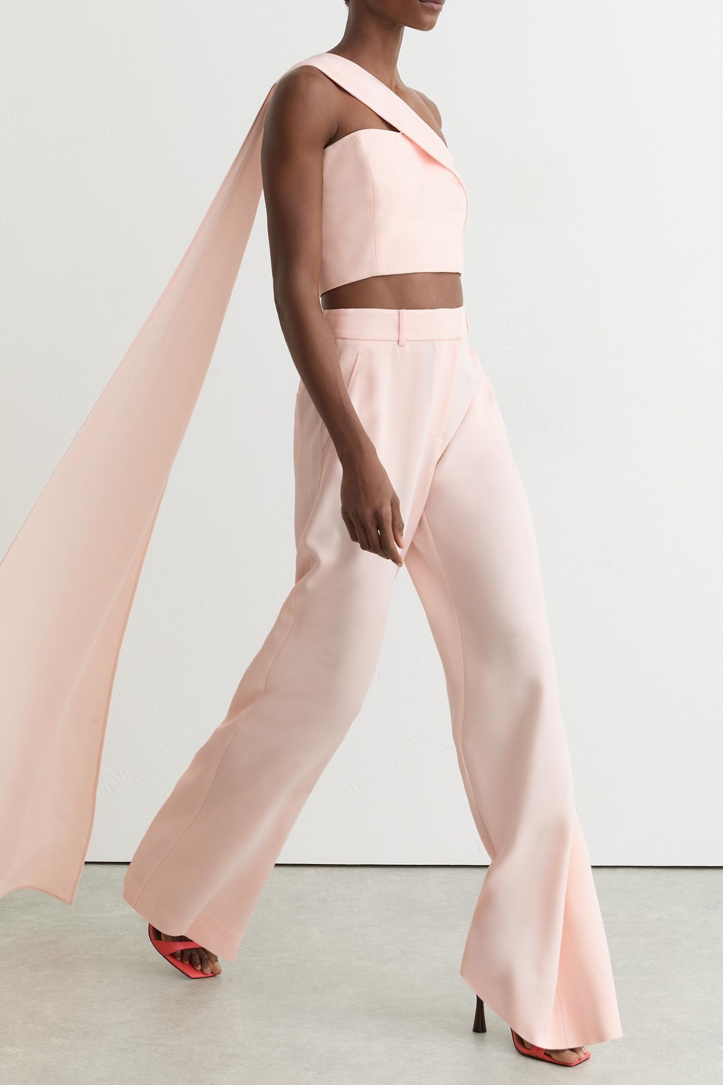 WIDE LEG OCCASION TROUSER PALE PINK 1