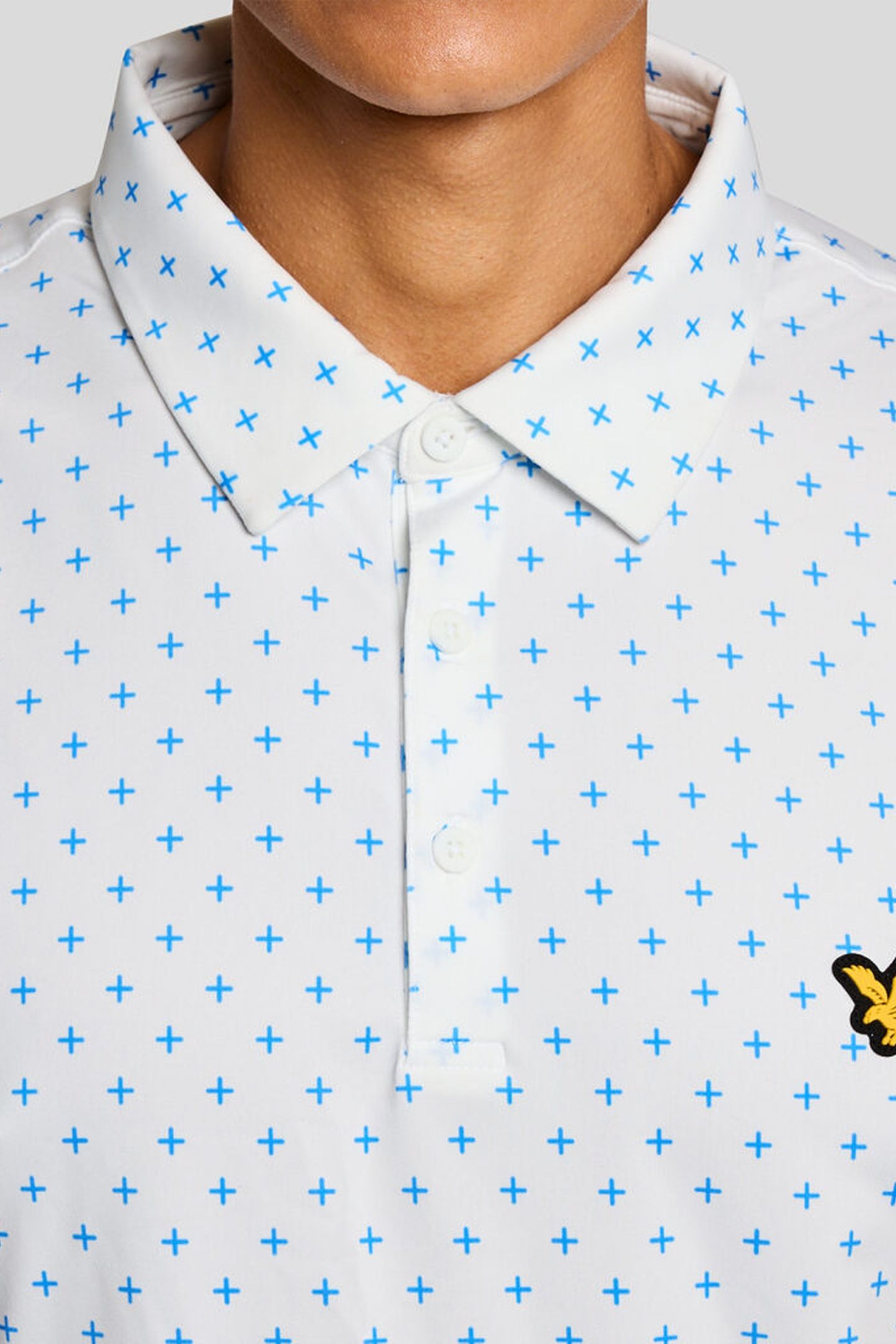 GOLF CROSS PRINT POLO WHITE 5