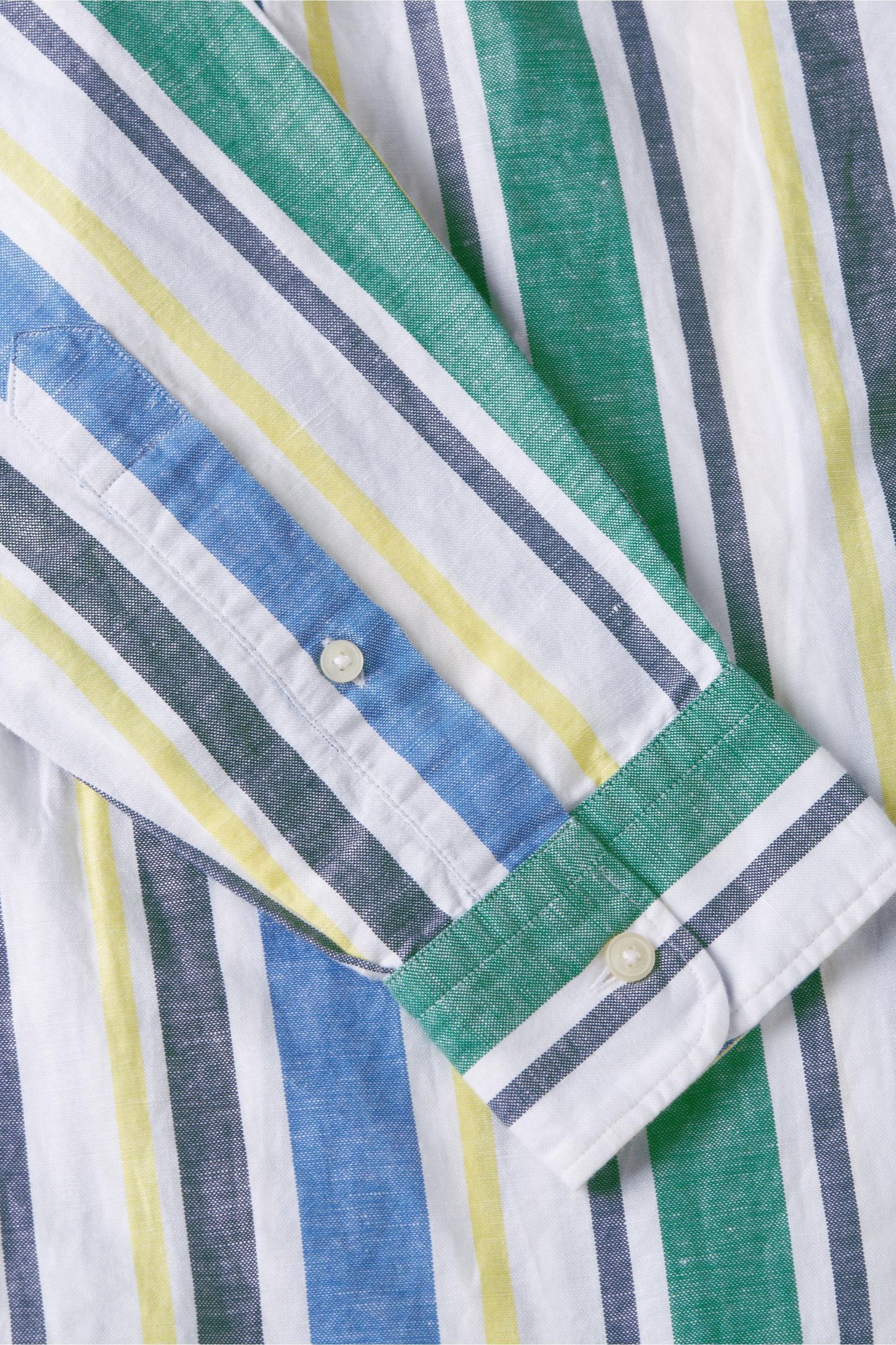 LINEN BLEND BOLD NOUVEAU GREEN/STRIPE 5