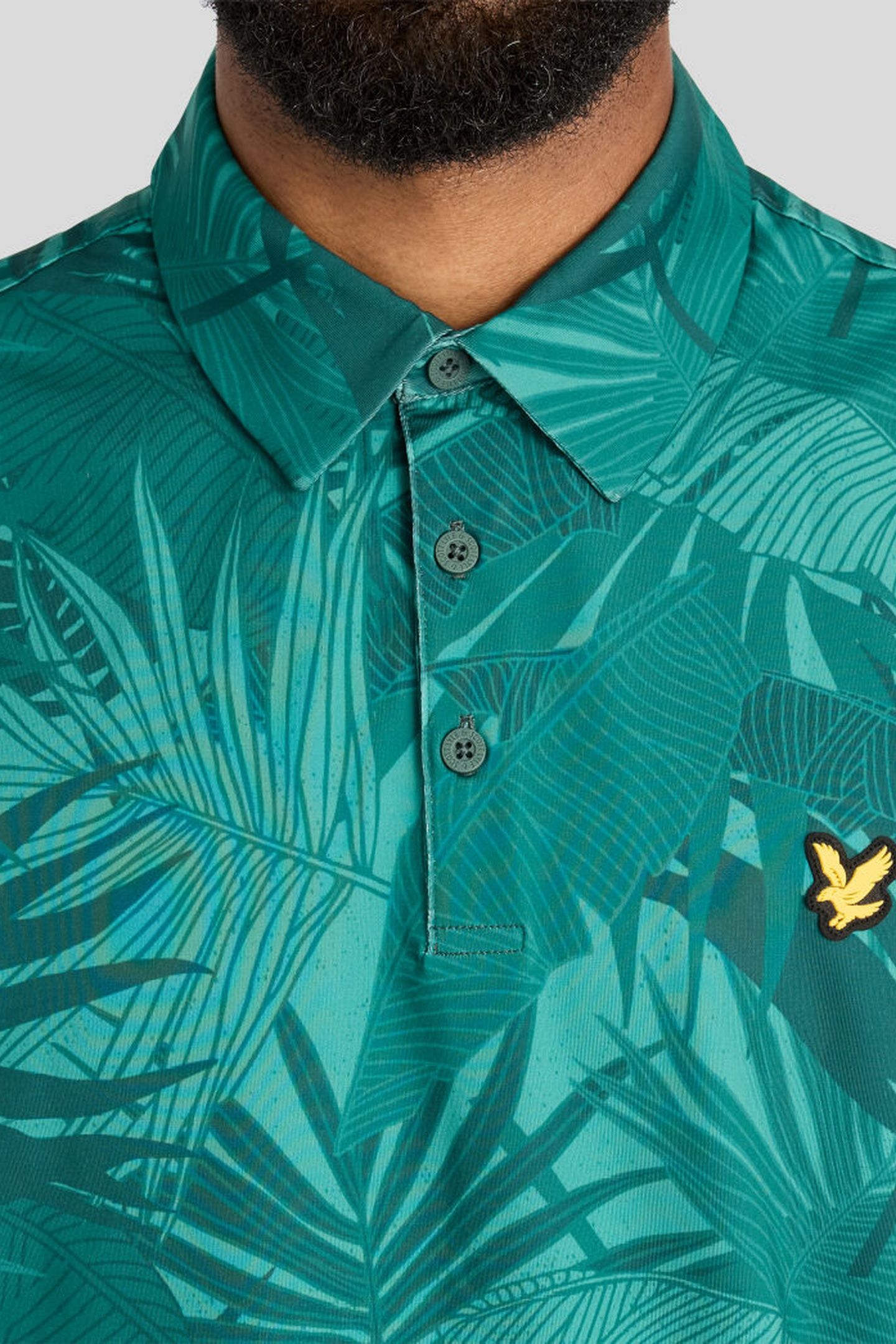 GOLF LEAF PRINT POLO CANOPY GREEN 5