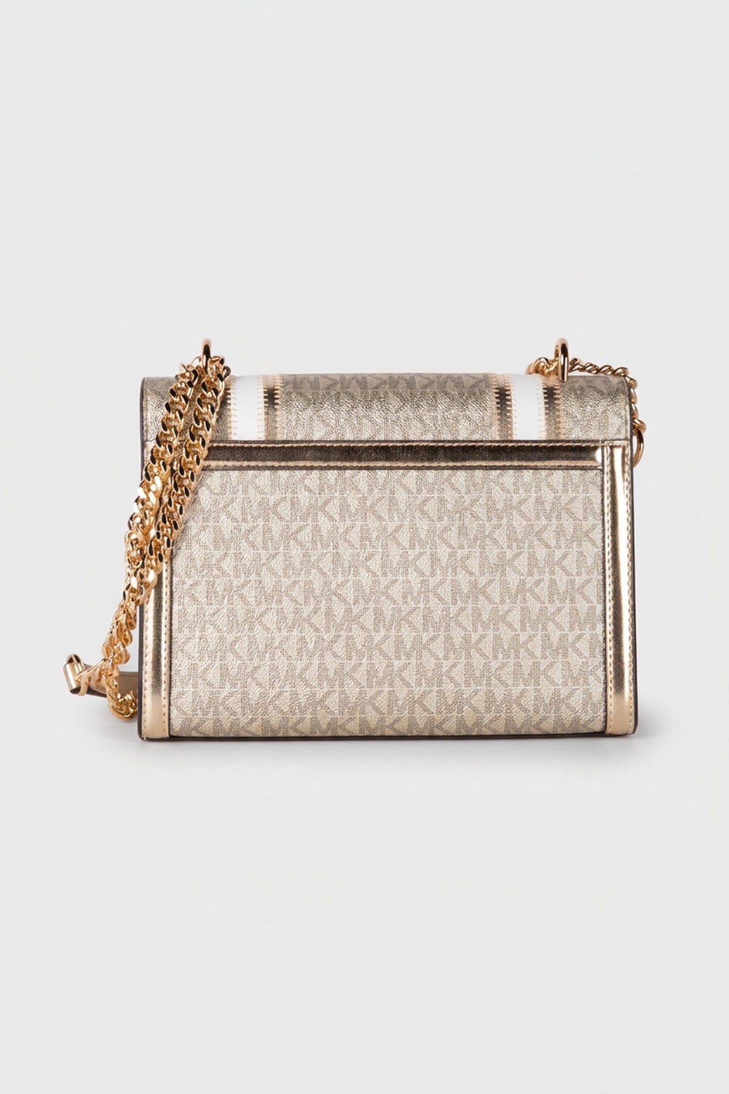 MEDIUM FLAP CHAIN SHOULDER BAG PALE GOLD 2