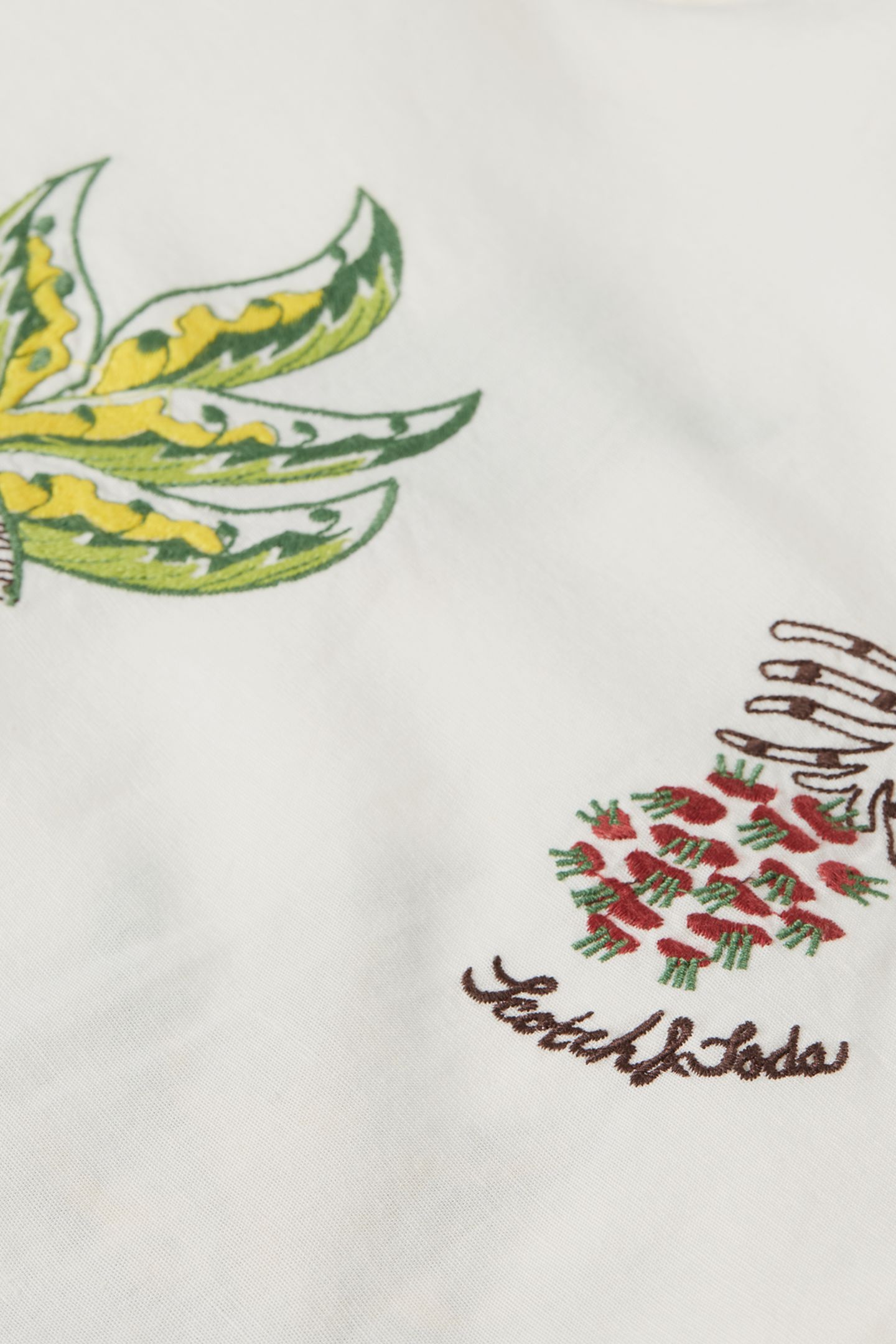 EMBROIDERED SHORT BIB DRESS EGGNOG 7