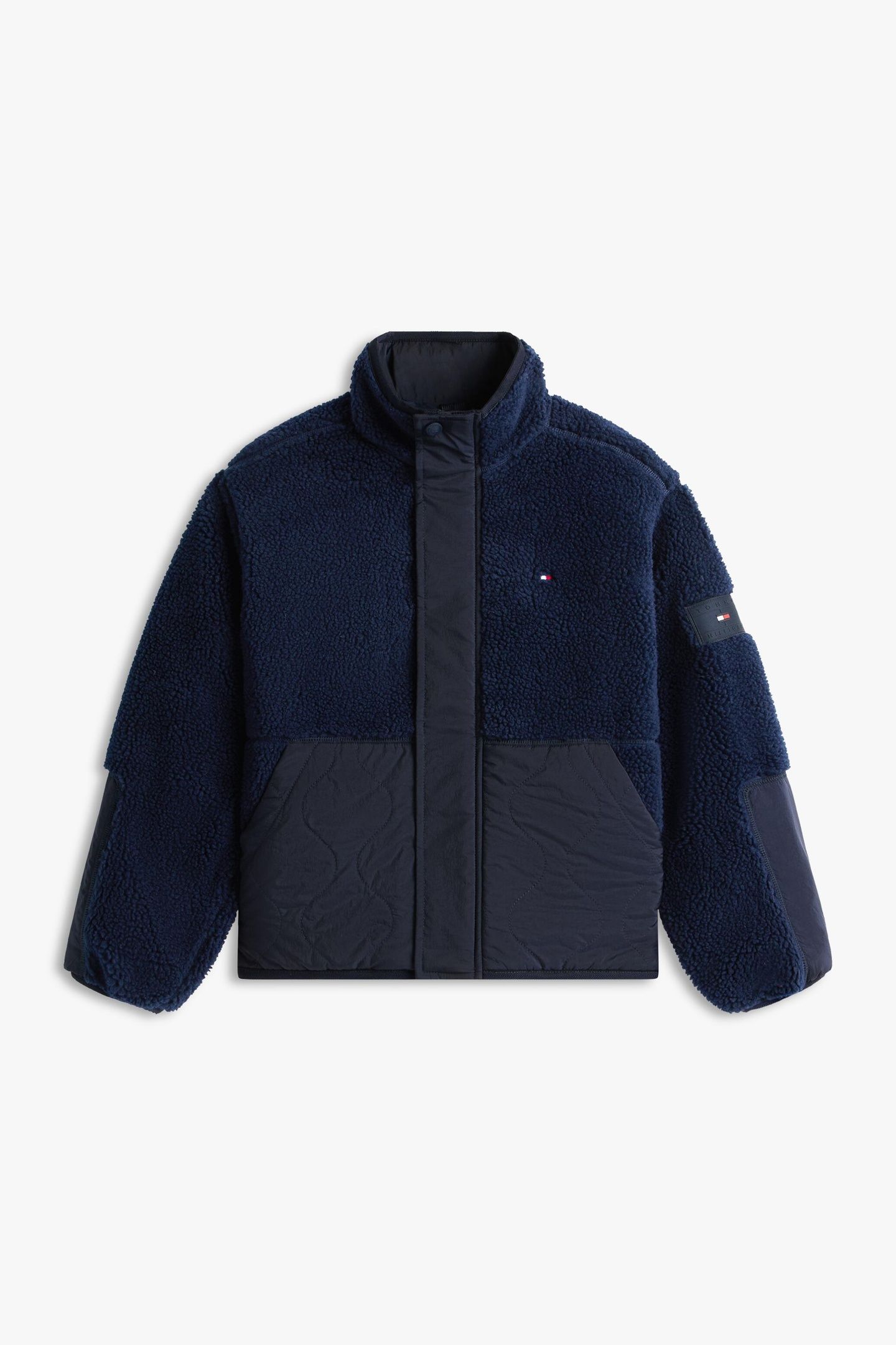 BOYS TEDDY QUILTED BOMBER DARK NIGHT NAVY 1