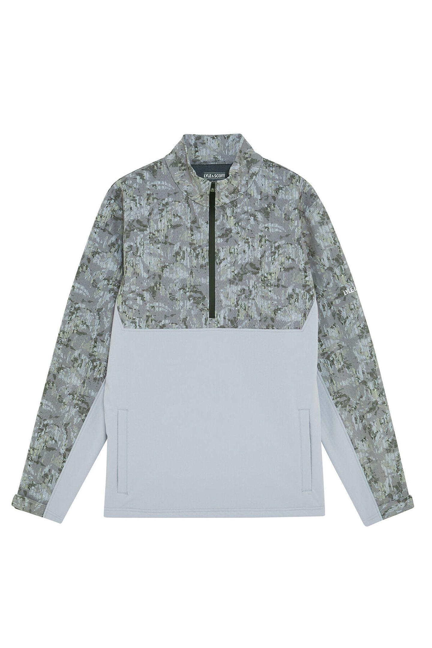 GOLF PRINTED HALF ZIP WINDJAMMER JACKET TRUE IRON/JET BLACK 4