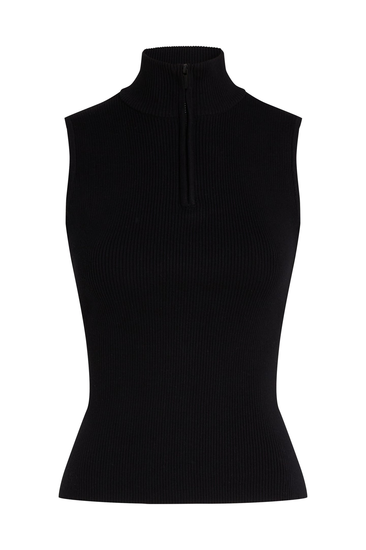 KLJ KNIT SS HALF ZIP BLACK 4