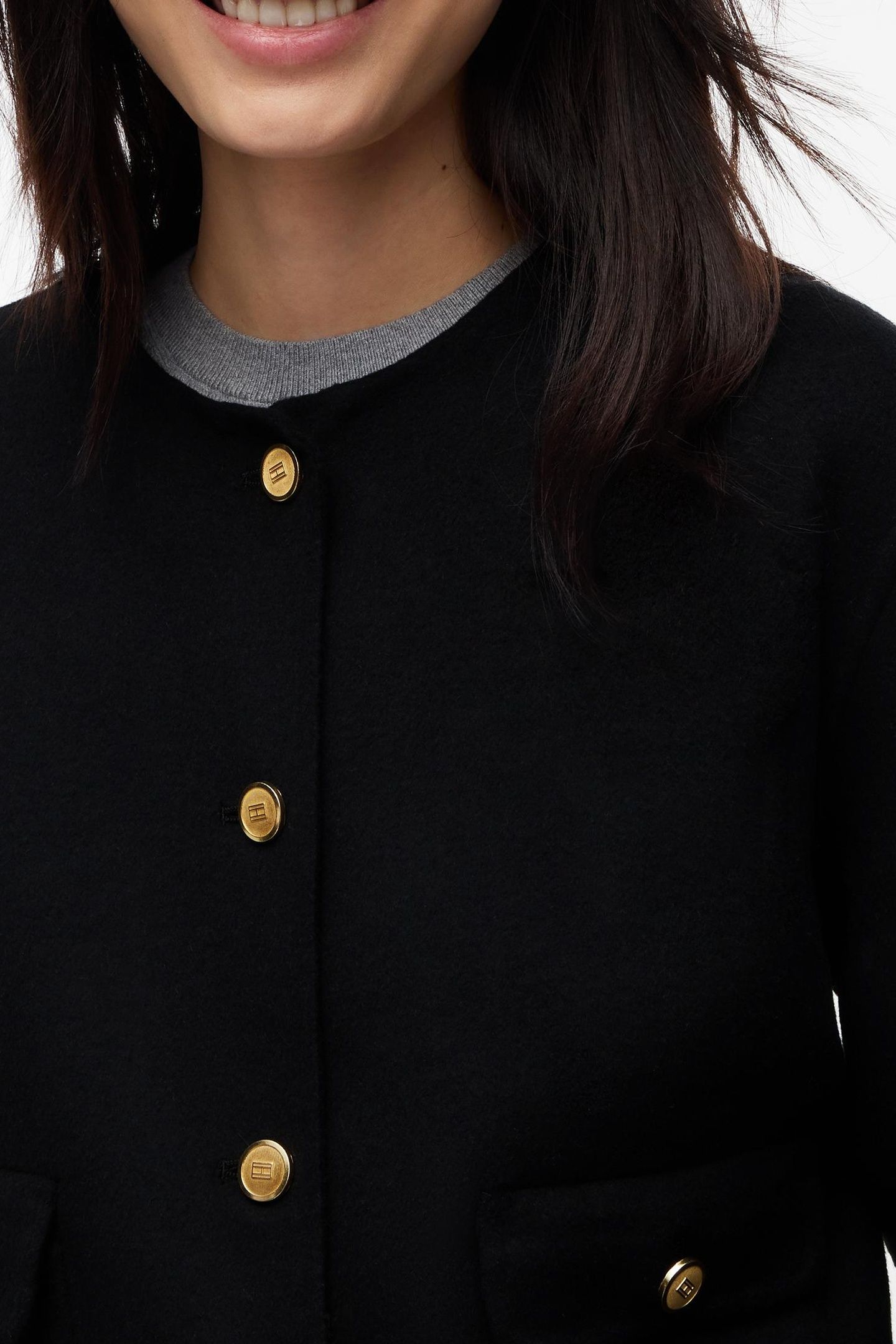 DOUBLE-FACE WOOL LADY JACKET BLACK 5