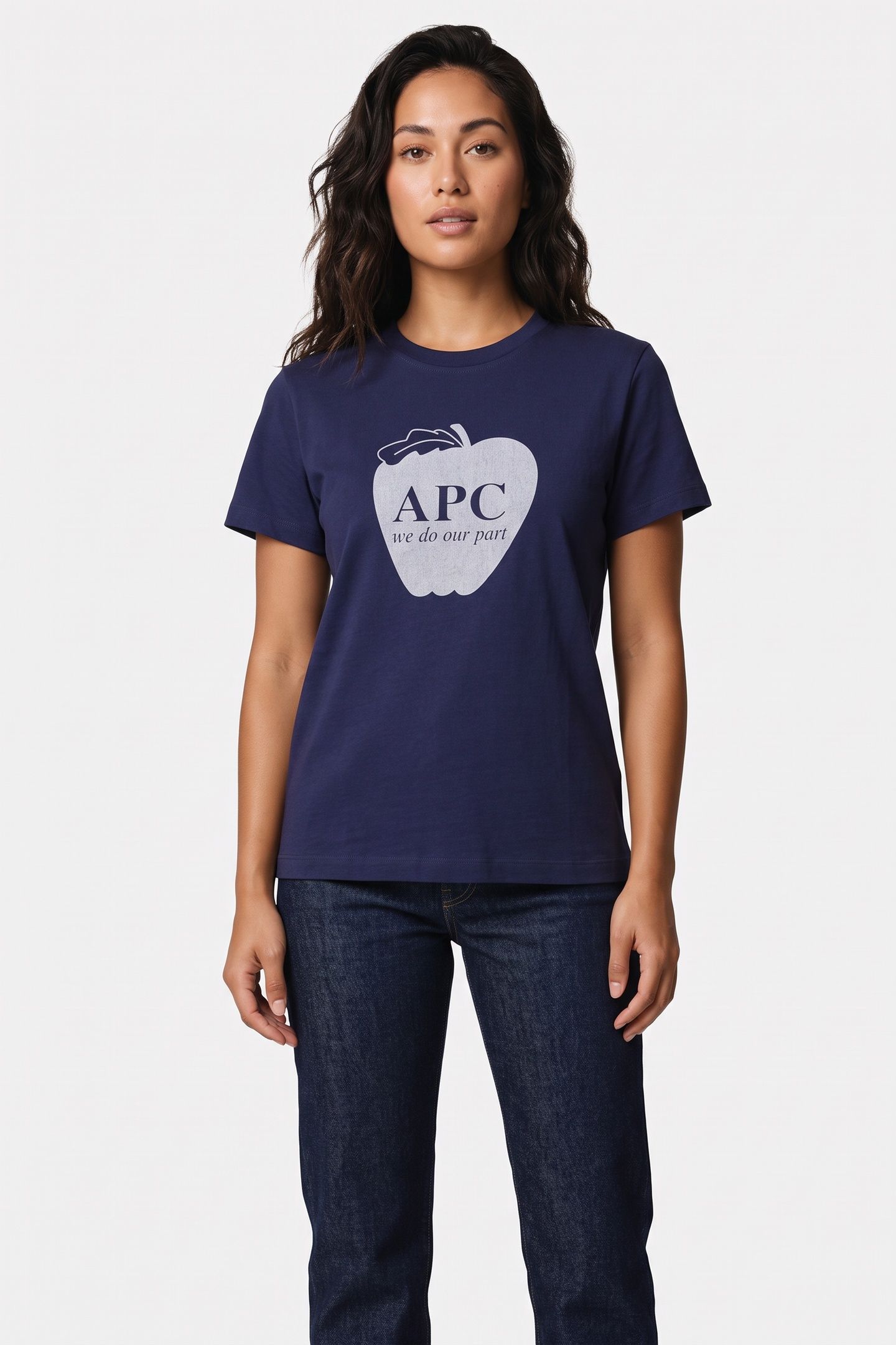 UNISEX T-SHIRT SHORT SLEEVE APPLE INDIGO 2