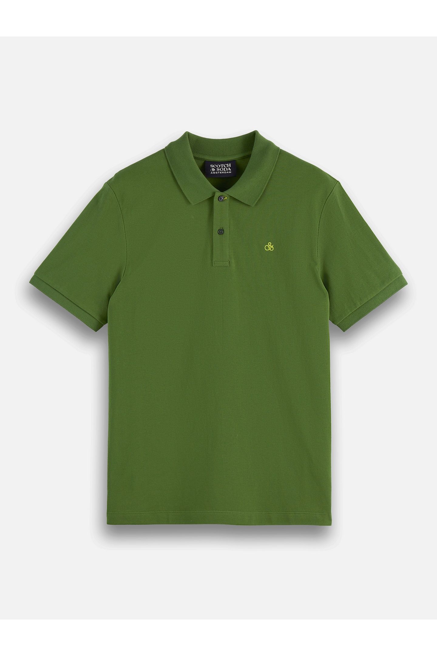 SEASONAL CORE PIQUE CHEST LOGO POLO DARK GREEN 4