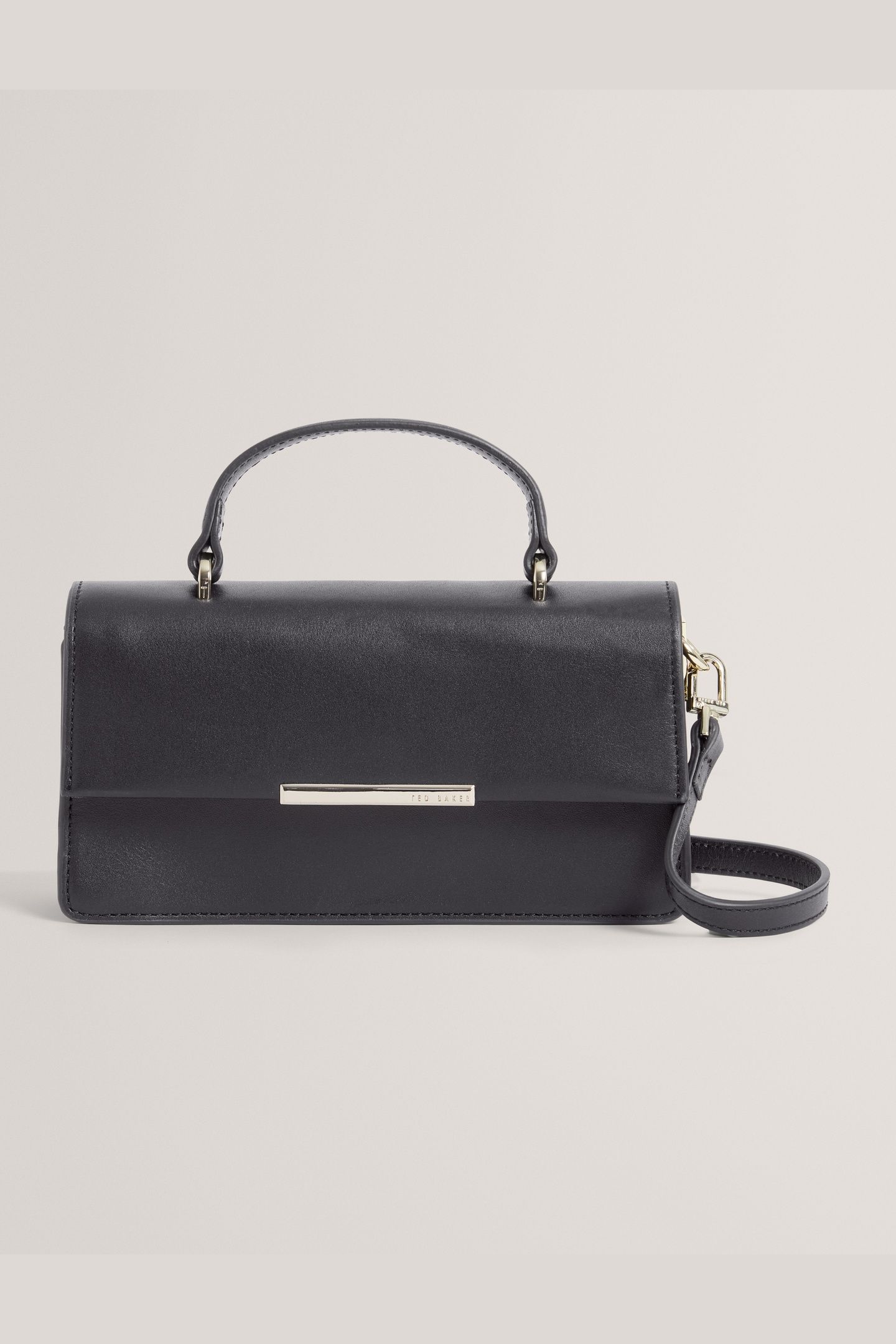 BAR DETAIL ELONGATED TOP HANDLE BAG NAVY 1
