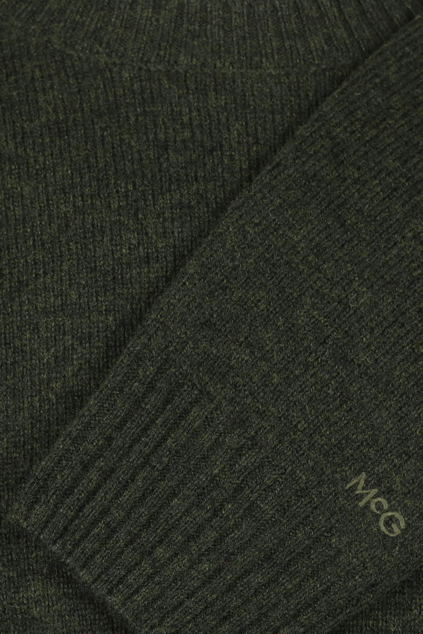 LAMBSWOOL CREW NECK SWEATER DARK OLIVE 4