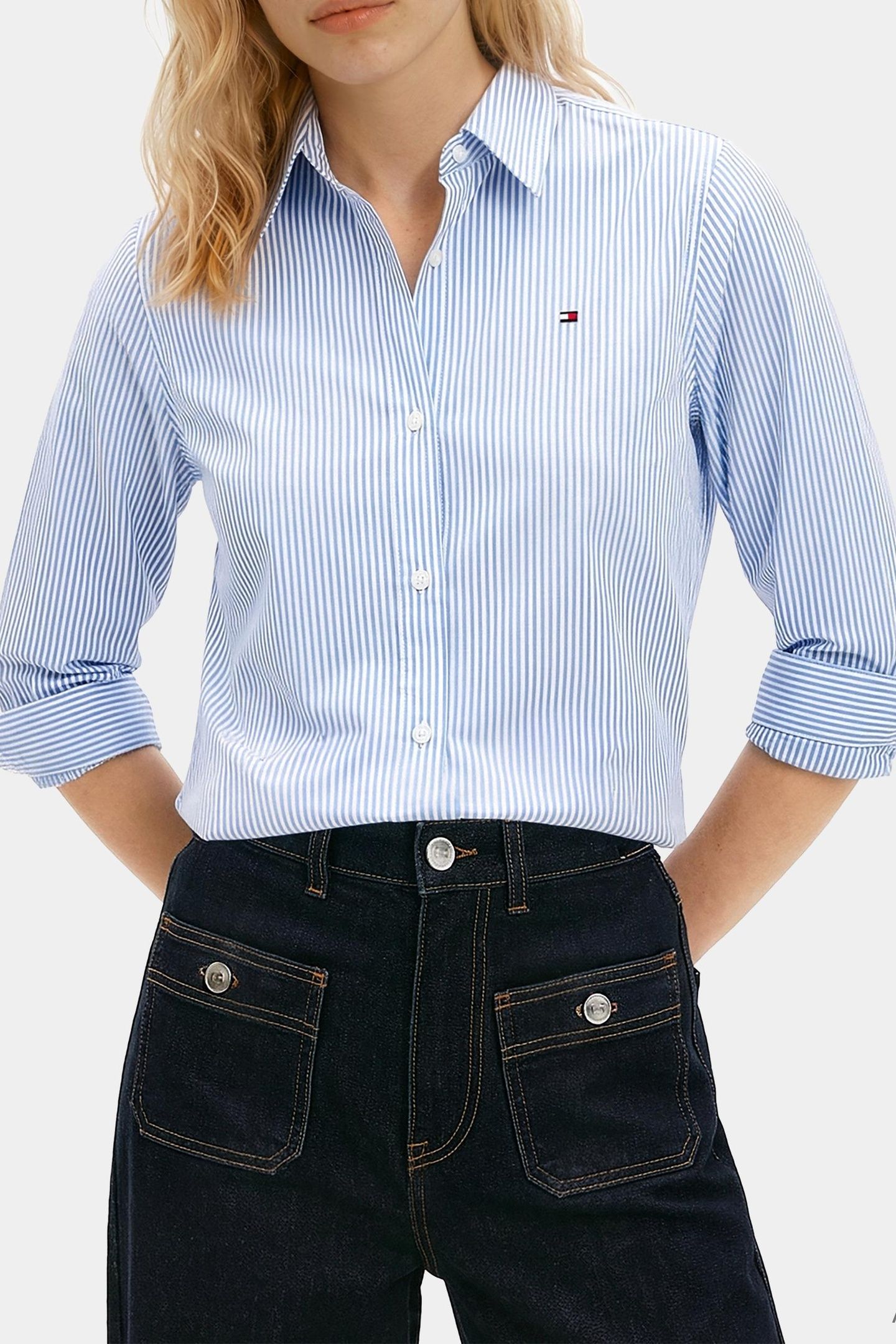 ESSENTIAL POPLIN REGULAR SHIRT BLUE 1