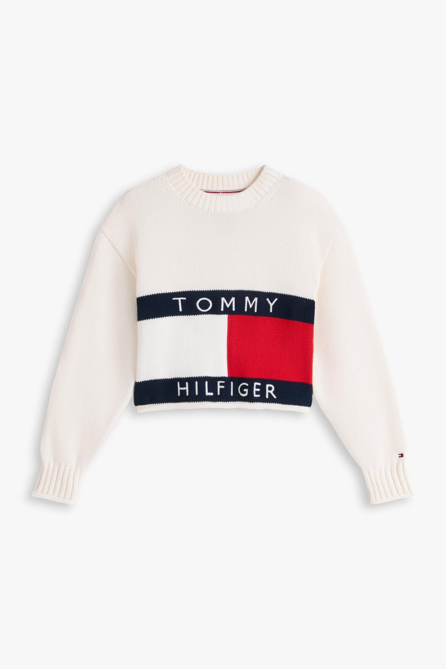 GIRLS HERITAGE SWEATER IVORY SILK 4