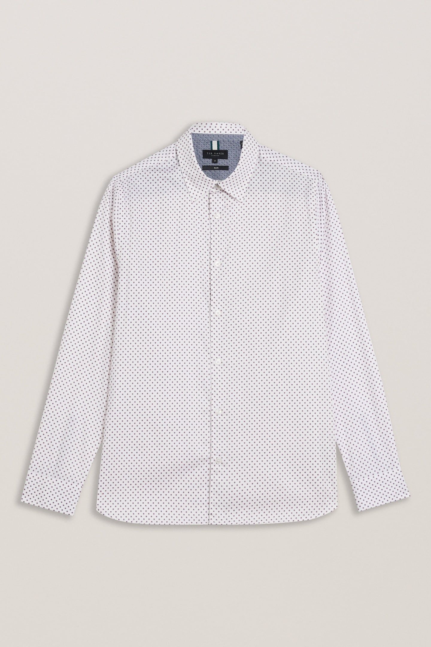 ROWETT LS SLIM MINI DIAMOND GEO PRINT WHITE 3