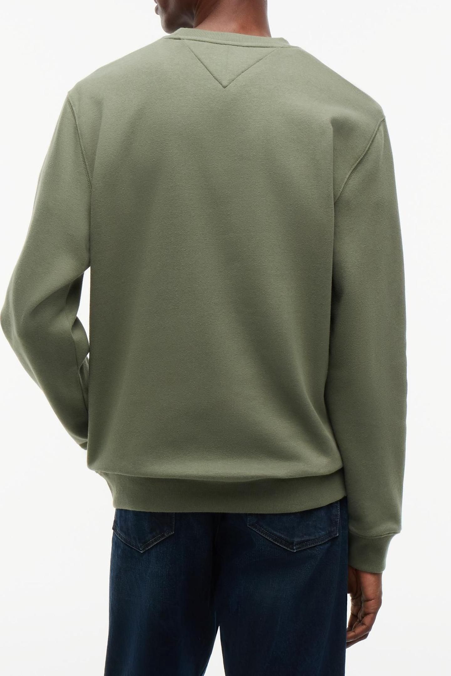 REGULAR SMALL FLAG CREW NECK SWEATSHIRT GREEN 2