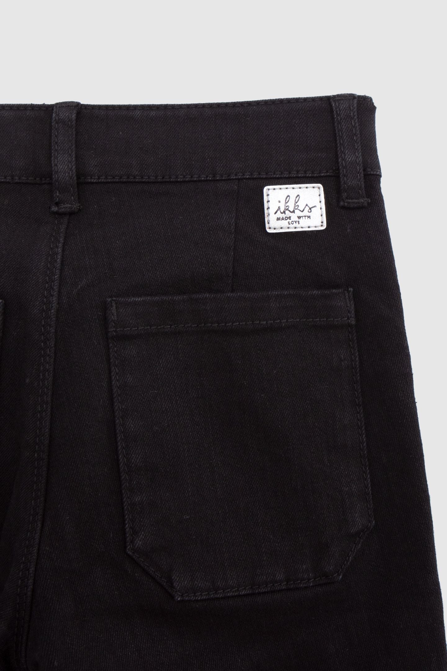 GIRL'S BLACK STUDDED STRAIGHT CARGO JEANS 3