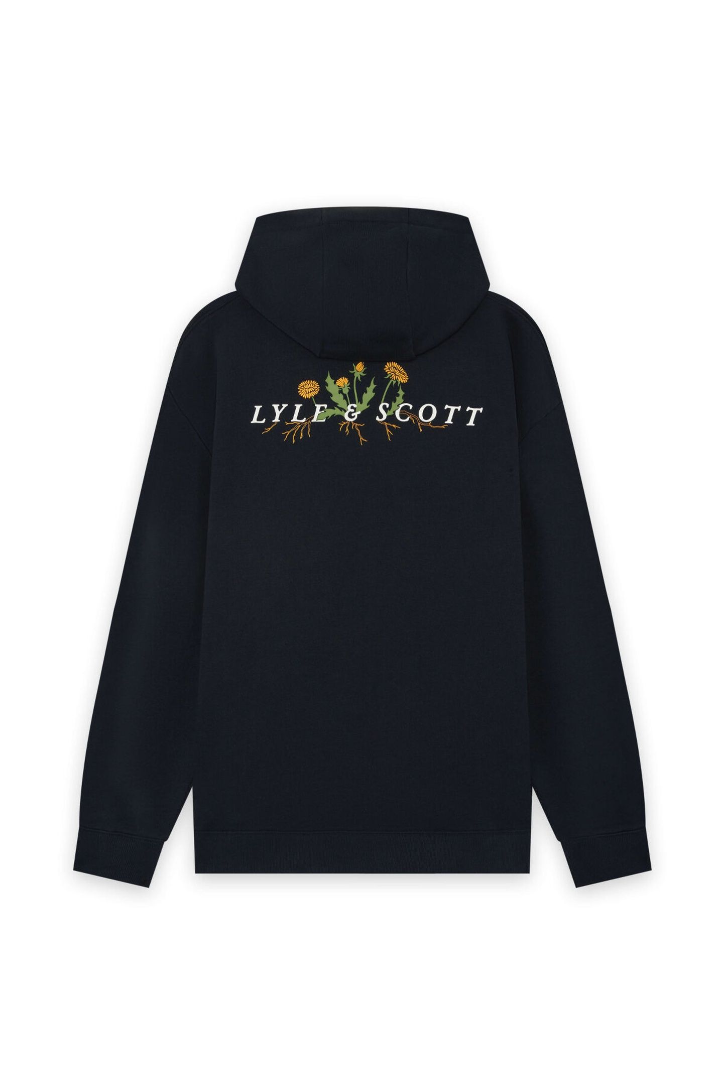 DANDELION SCRIPT GRAPHIC HOODIE DARK NAVY 5