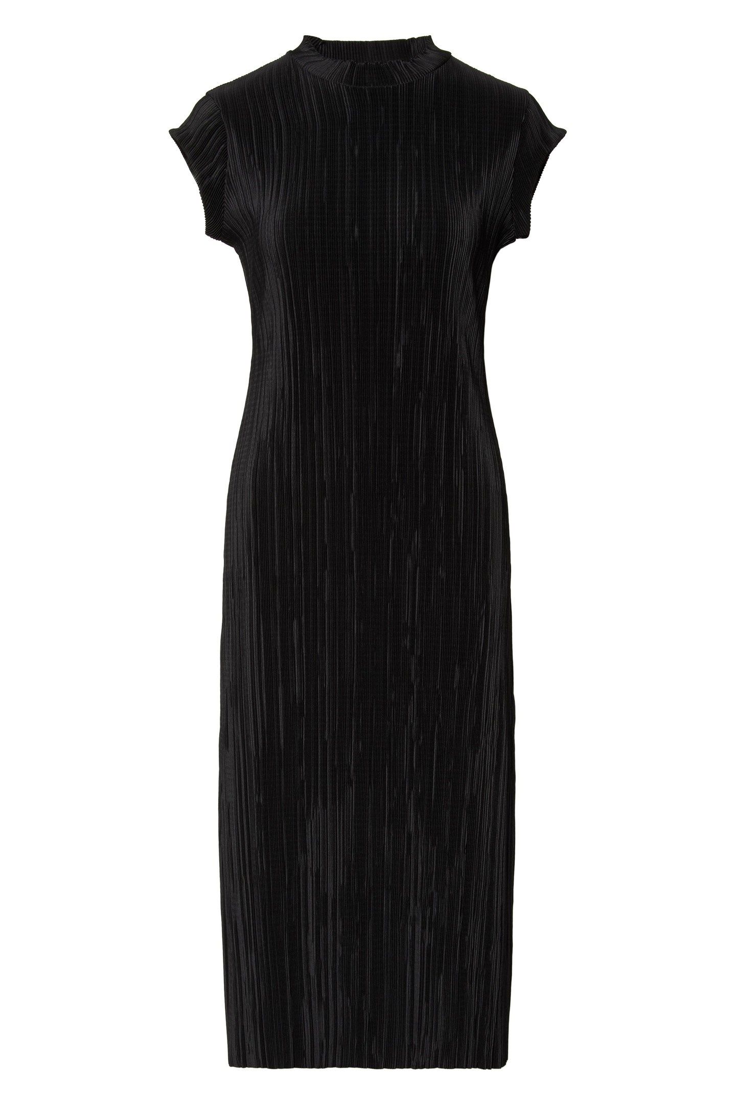 PLISSE MIDI DRESS BLACK 2