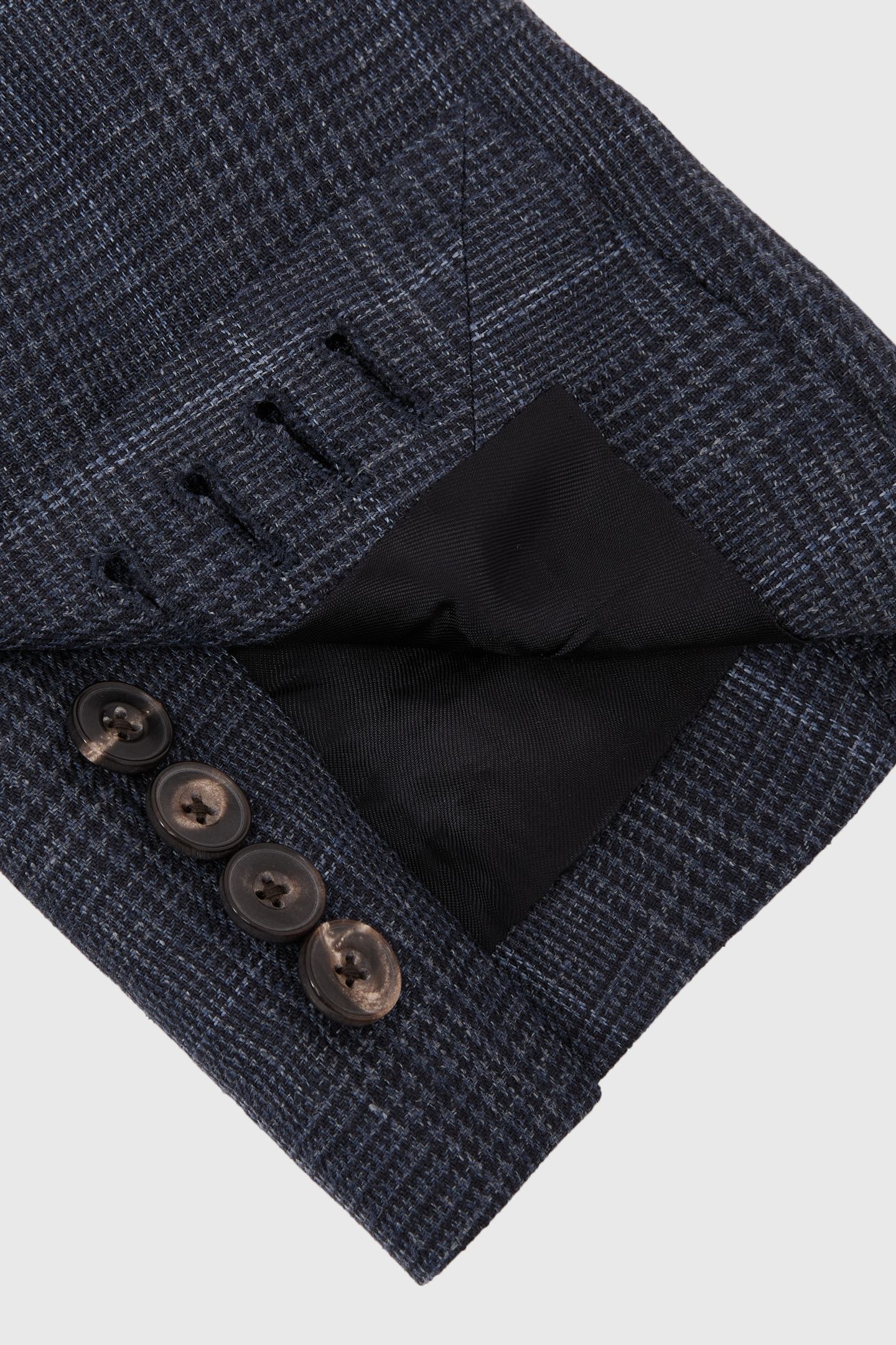DB PEAK PRINCE OF WALES CHECK BLAZER NAVY 8