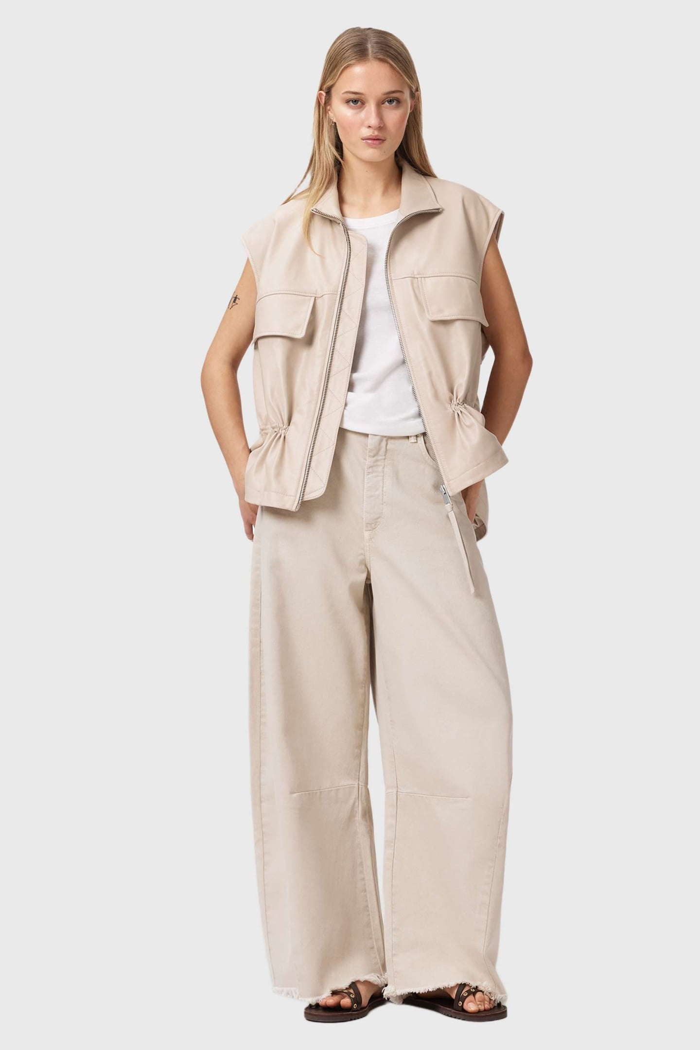 FLOR GILET ANTIQUE WHITE 5