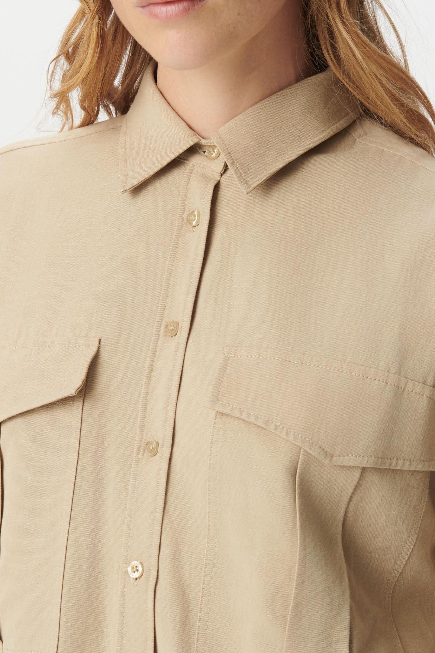 BEIGE OVERSIZED SHIRT WITH XL POCKETS 6